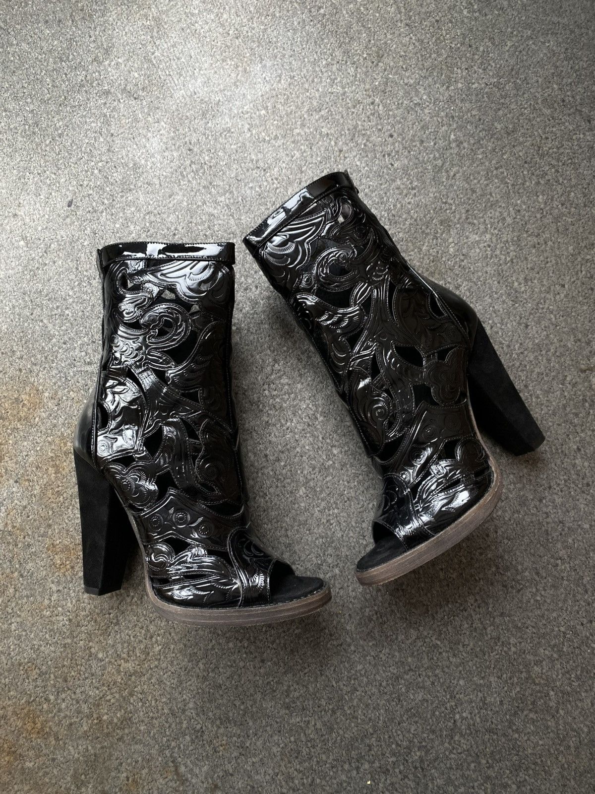 Balmain BALMAIN Runway SS12 Leather High Heels Ankle Boots Size US 8.5 / IT 38.5 - 2 Thumbnail
