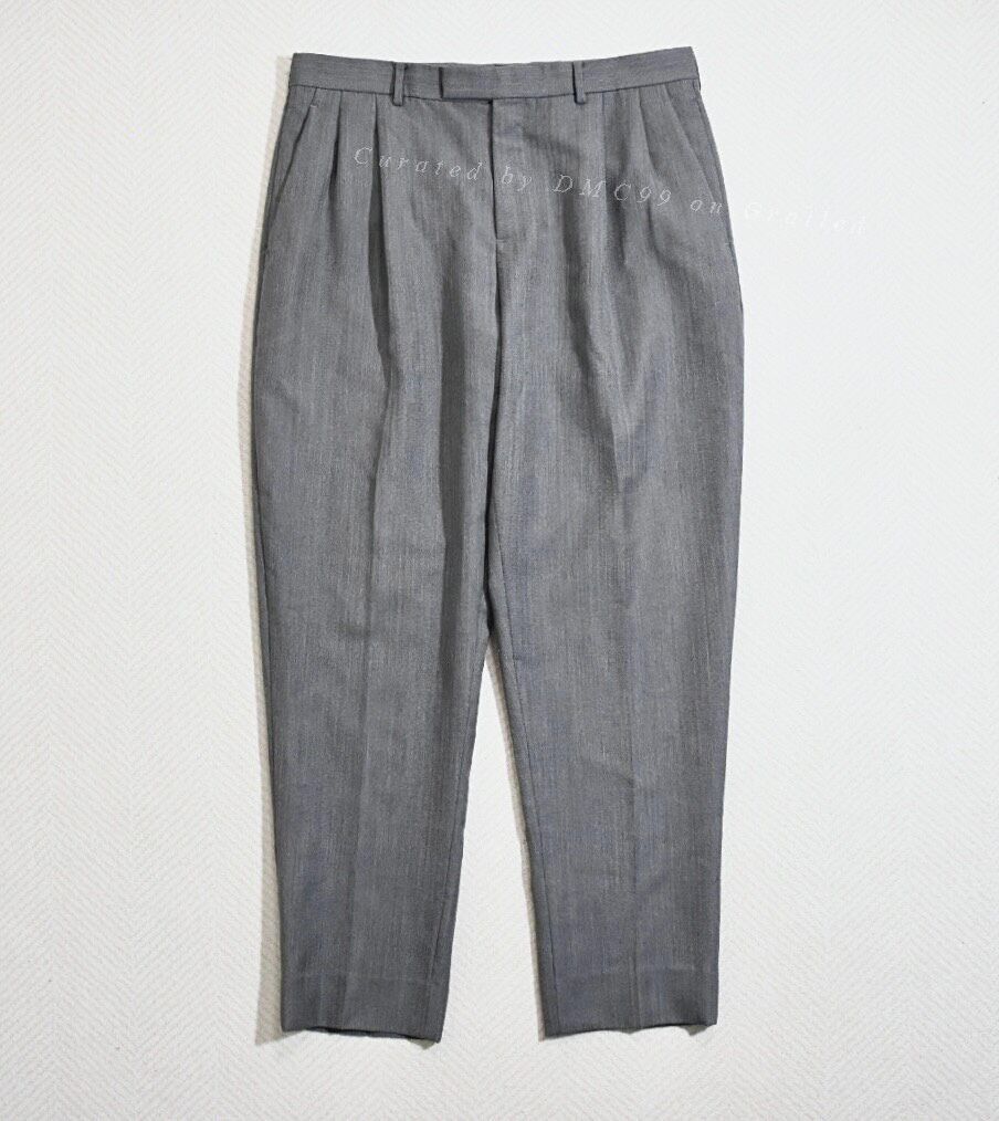 Dior Dior Grey Wool Relaxed Taper Trousers Size US 33 - 1 Thumbnail