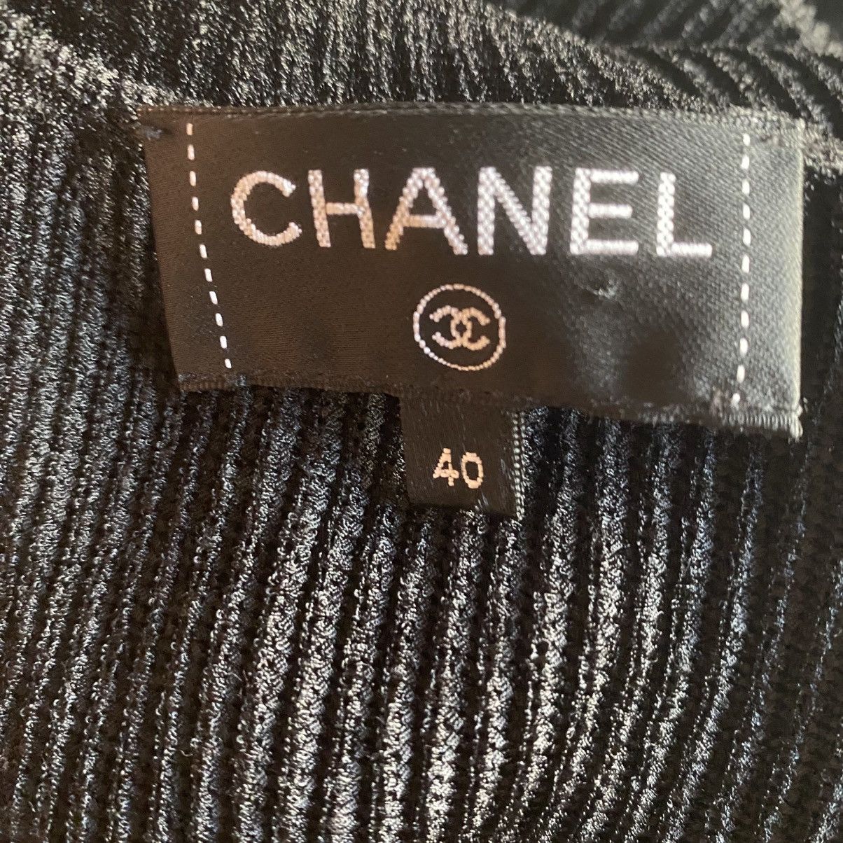 Chanel SS17 Rayon/Poly Blend Cape Sleeve Backless Dress Size M / US 6-8 / IT 42-44 - 9 Thumbnail