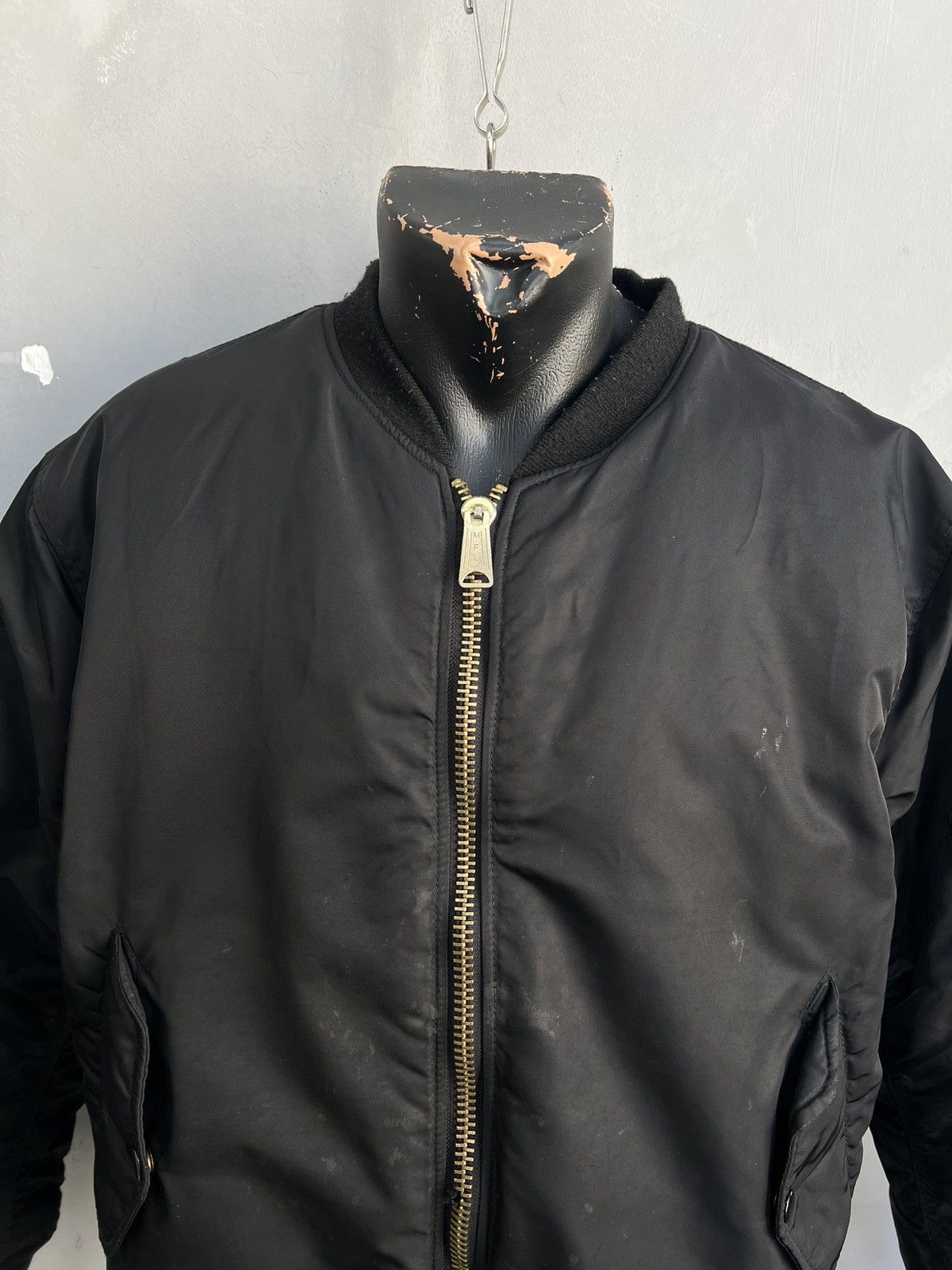 Alpha Industries Vintage Black MA1 Bomber Jacket Military kanye west style Size US M / EU 48-50 / 2 - 2 Thumbnail