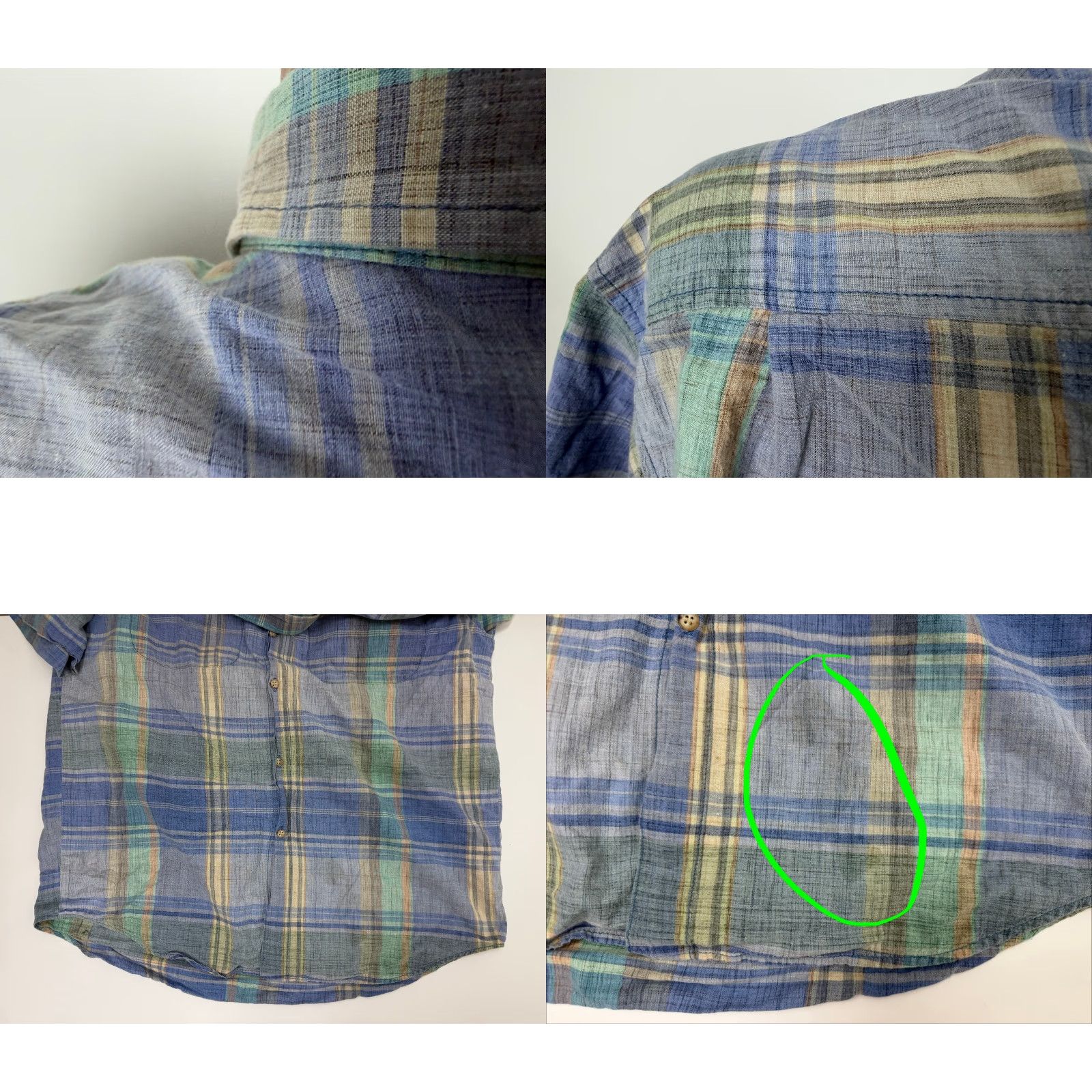 Guess VINTAGE GUESS Button-Up Shirt Men Large Blue Plaid Cotton 80s 90s Casual Work USA Size US L / EU 52-54 / 3 - 8 Thumbnail