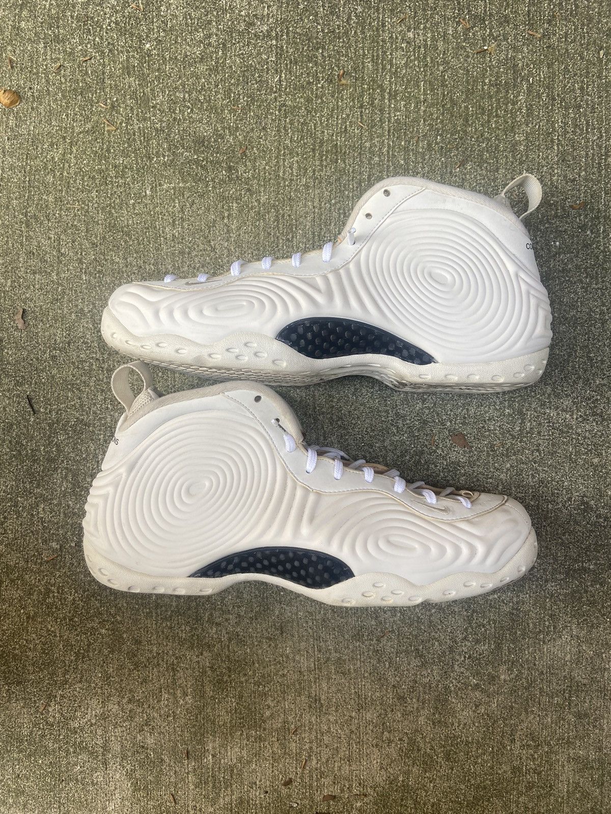Pre-owned Comme Des Garçons X Nike Cdg Foamposite Shoes In White