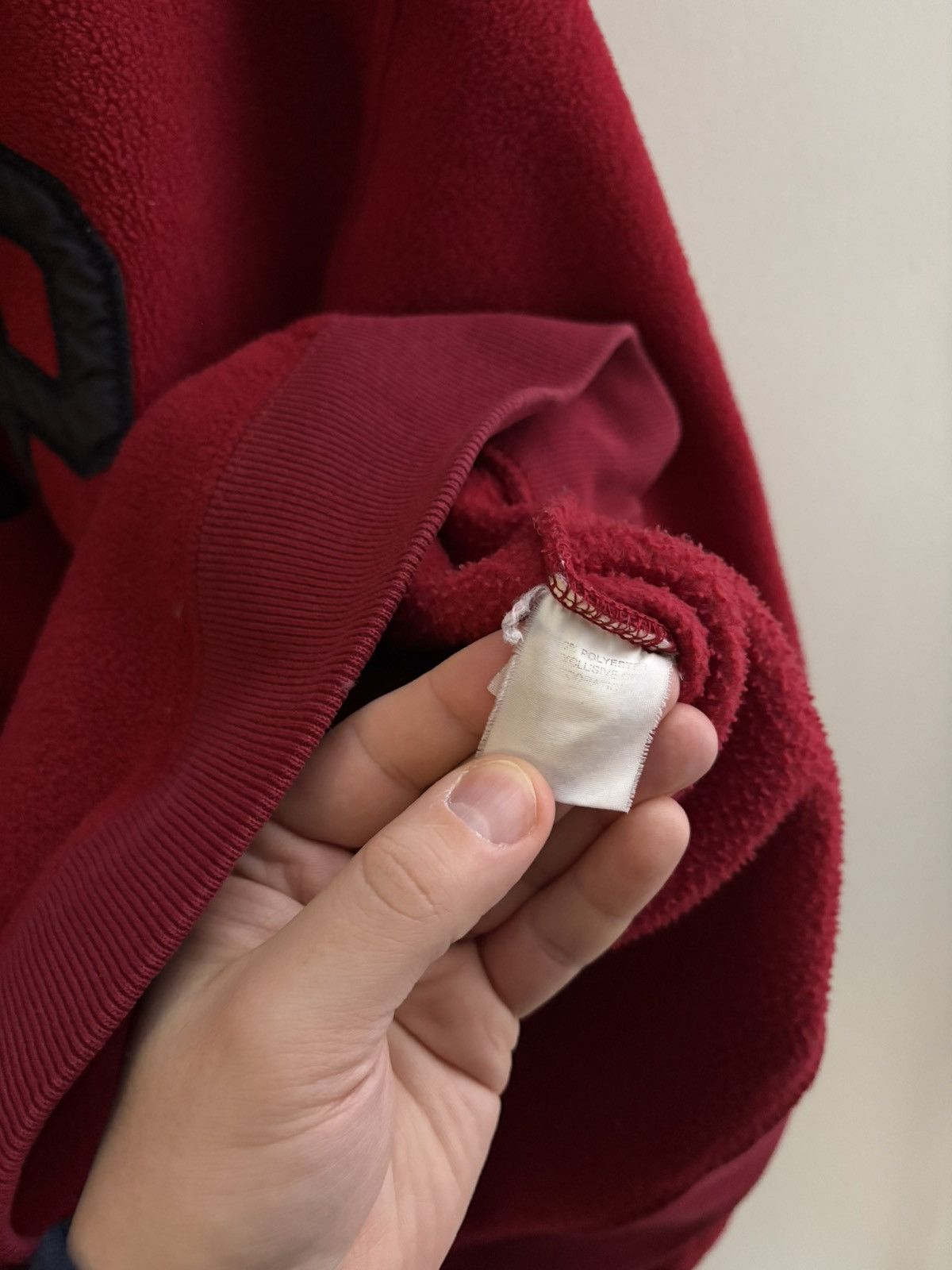 Gap GAP vintage late 90s Y2K maroon fleece pullover hoodie M/L Size US L / EU 52-54 / 3 - 3 Thumbnail
