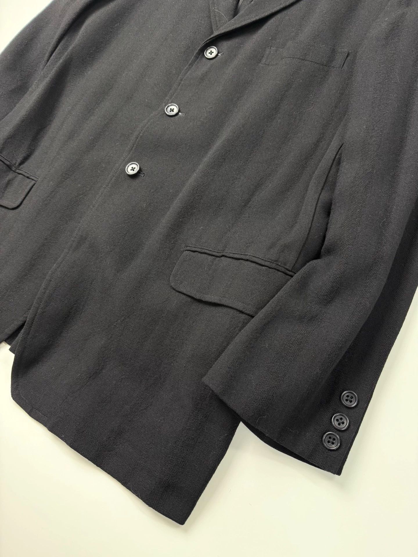 Yohji Yamamoto Yohji Yamamoto Y's for Men 90s Black Stripe Blazer M Japan Size 42L - 3 Thumbnail