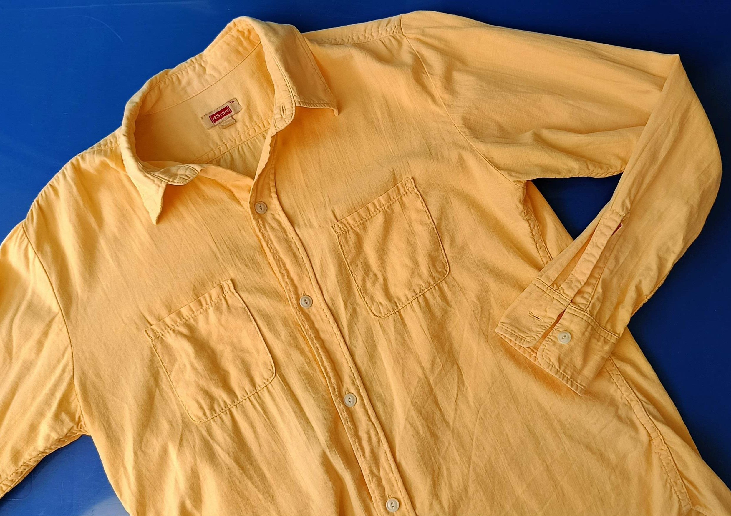 45rpm 45RPM studio by R 90's solid yellow Japan shirt small sz3 Size S / US 4 / IT 40 - 9 Thumbnail