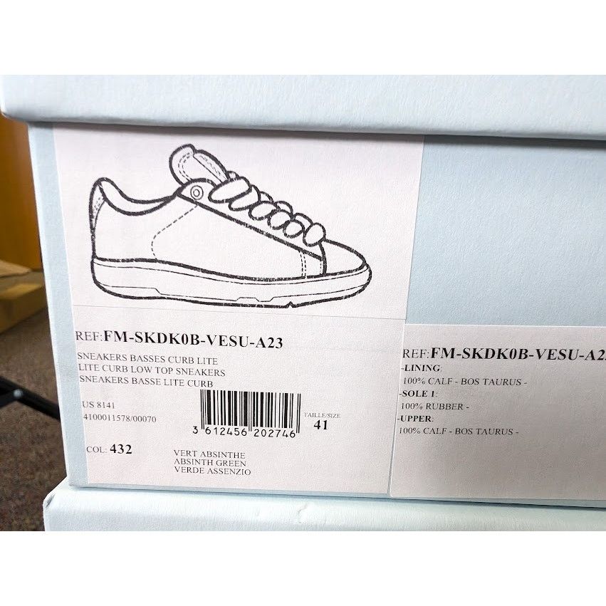 Lanvin o1rshd1 Lite Curb Low Top Sneakers in Asinth Green Size US 8 / EU 41 - 15 Thumbnail