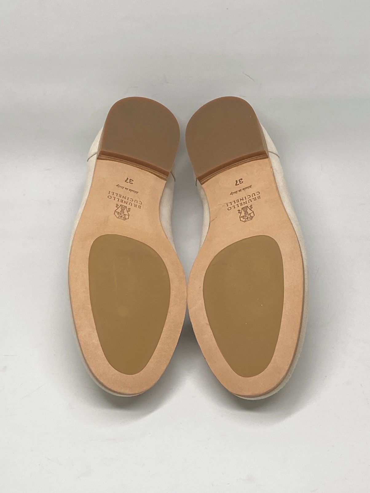 Brunello Cucinelli Embellished Suede Leather Loafers size 37