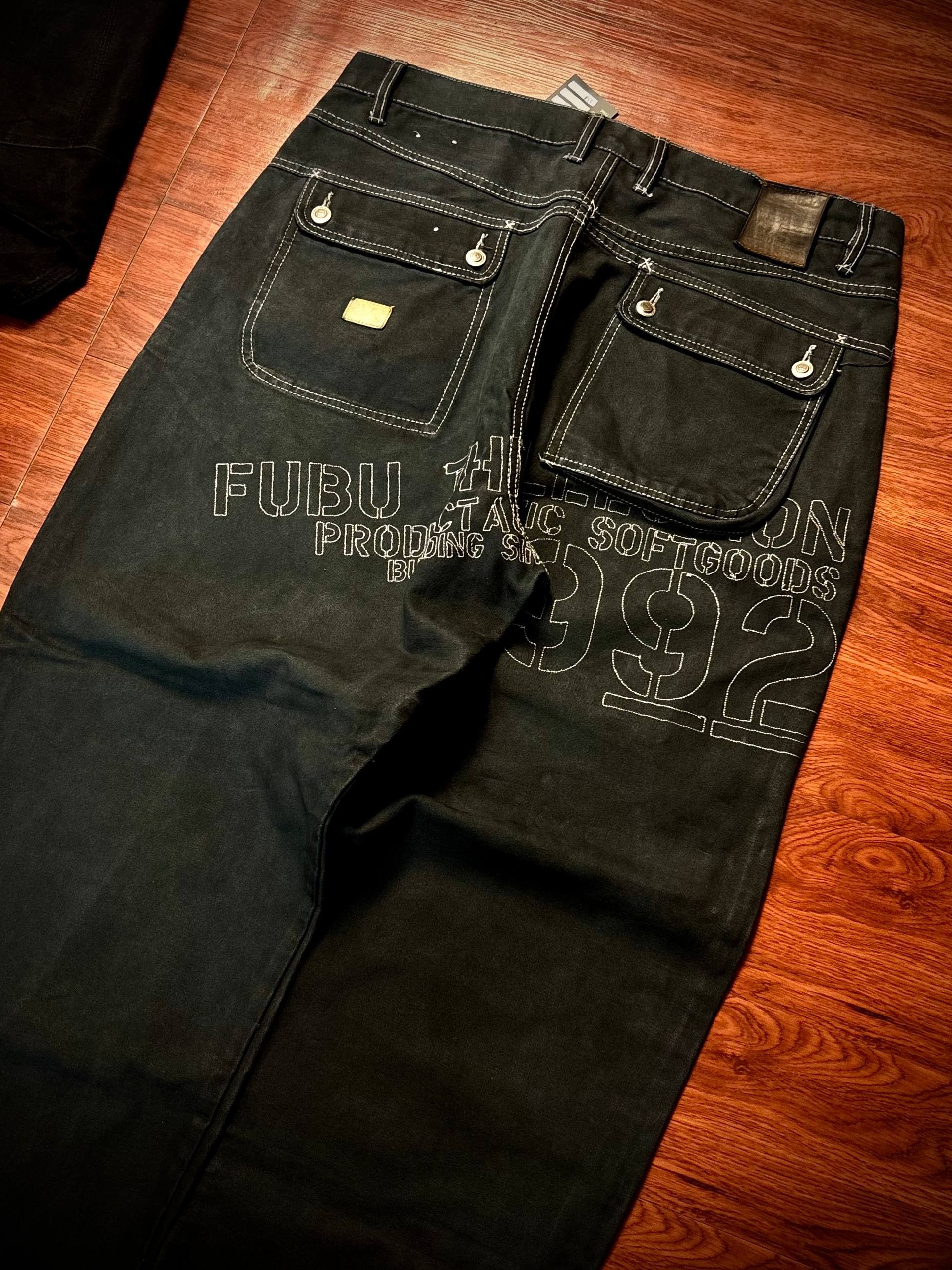 Fubu Vintage 90s Fubu The Collection Soft Goods 1992 Denim Pants Size US 40 / EU 56 - 2 Thumbnail