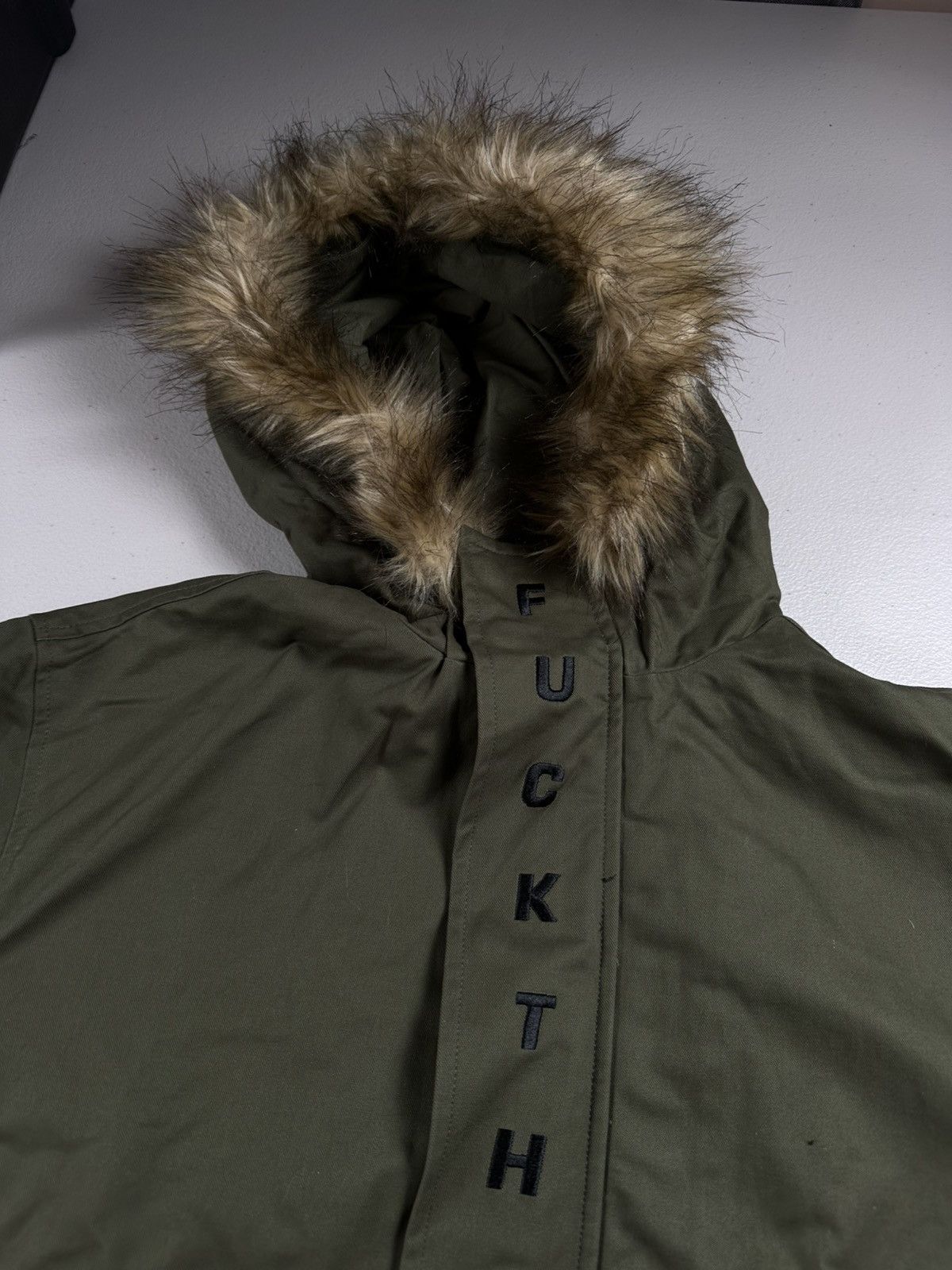 Fuck The Population FTP Zip Up Parka Coat Green Size US L / EU 52-54 / 3 - 3 Thumbnail