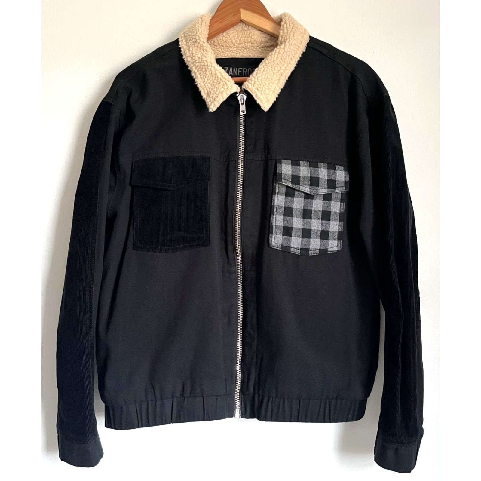 Zanerobe VINTAGE ZANEROBE Jacket Black Trucker Jacket Mens Corduroy Short Length Pockets Front Zip M Size US M / EU 48-50 / 2 - 4 Thumbnail