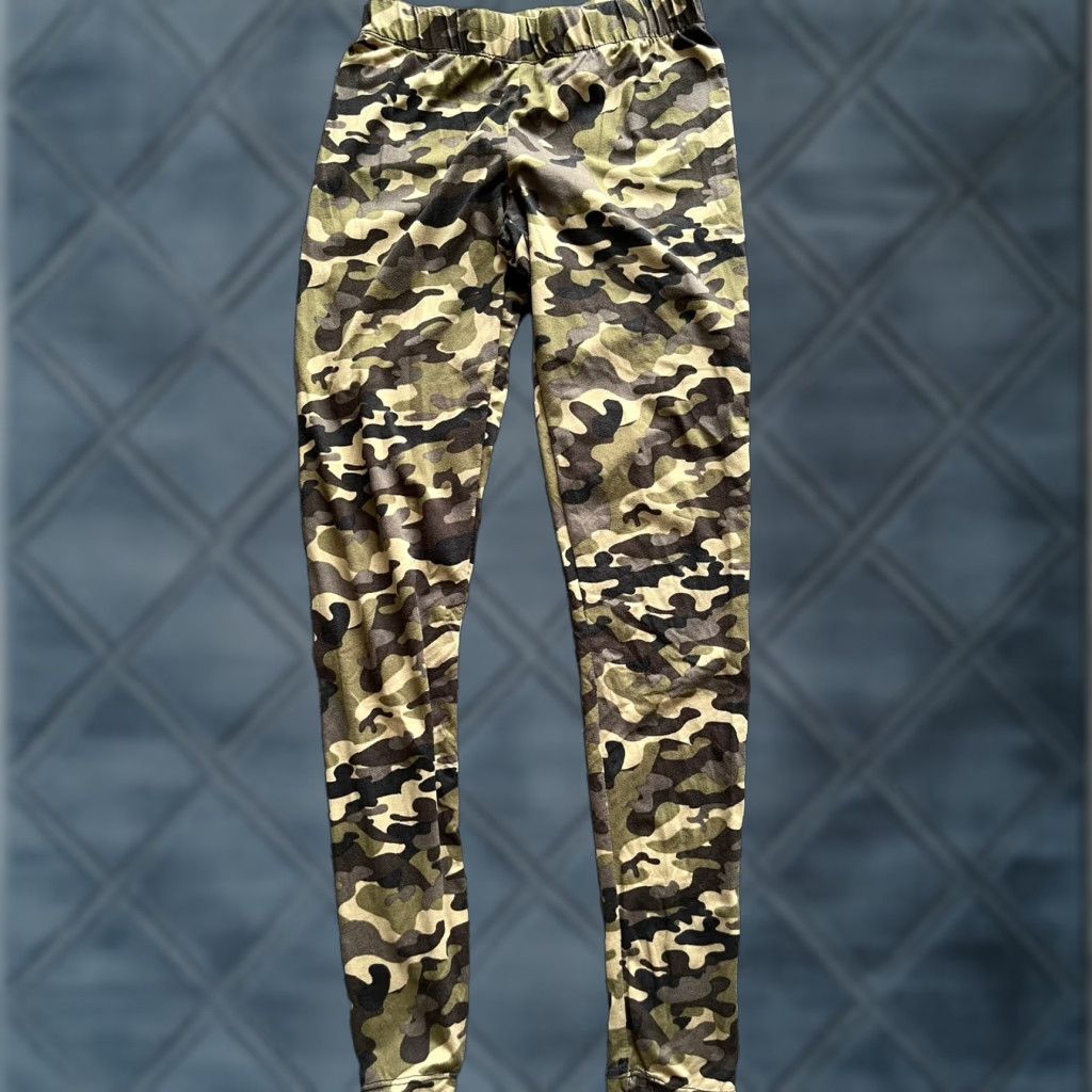 Vintage Aéropostale Leggings Small Khaki Camouflage Size 28" / US 6 / IT 42 - 1 Thumbnail