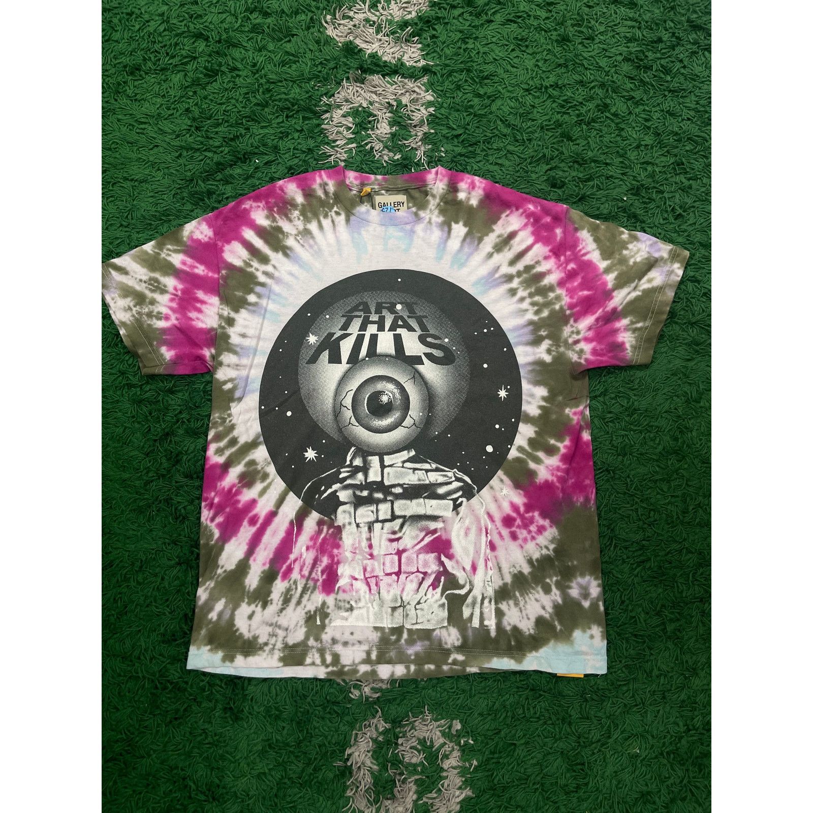 Gallery Dept. Gallery Tee Tie Dye ATK Green Purple Used Large Size US L / EU 52-54 / 3 - 1 Thumbnail