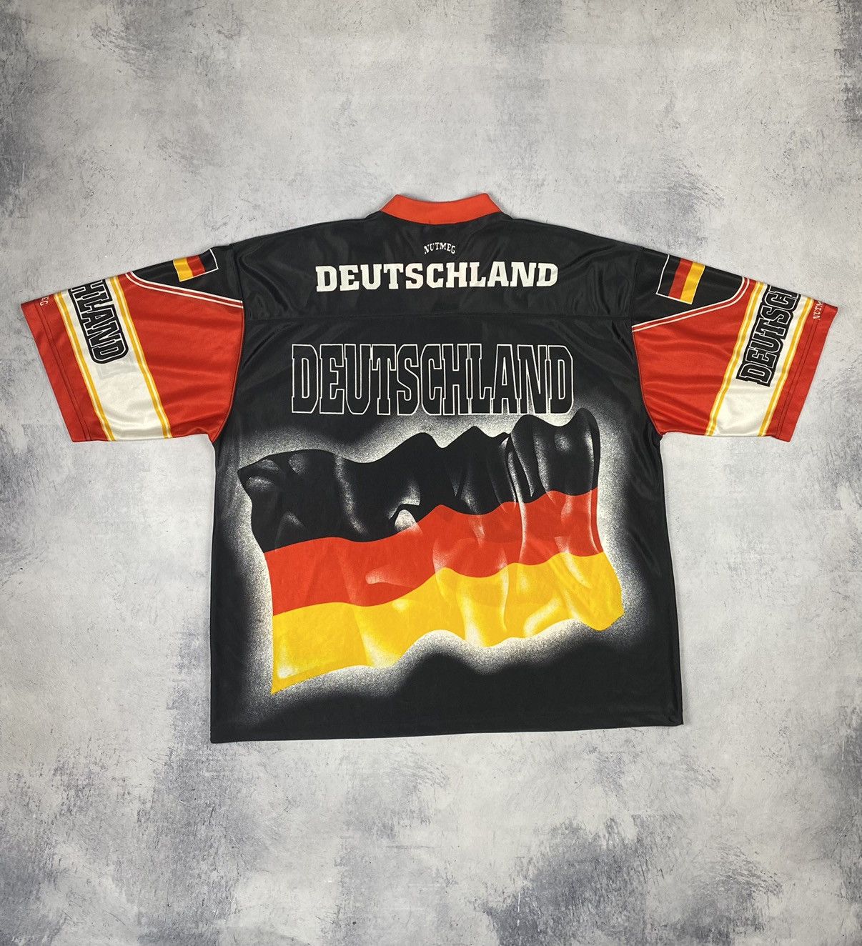 Vintage Vintage 90’s Nutmeg Mills Germany Deutschland Soccer Jersey Size US XL / EU 56 / 4 - 14 Thumbnail