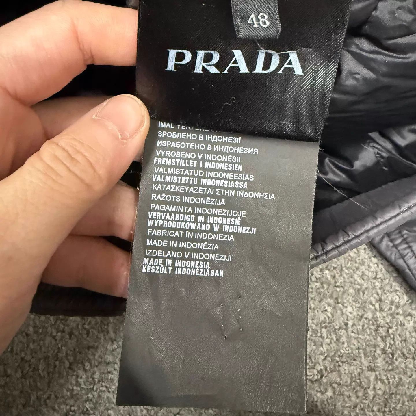 Prada Prada Gray Triangle Logo Hooded Biker Down Jacket 48 99 New Size US M / EU 48-50 / 2 - 4 Thumbnail
