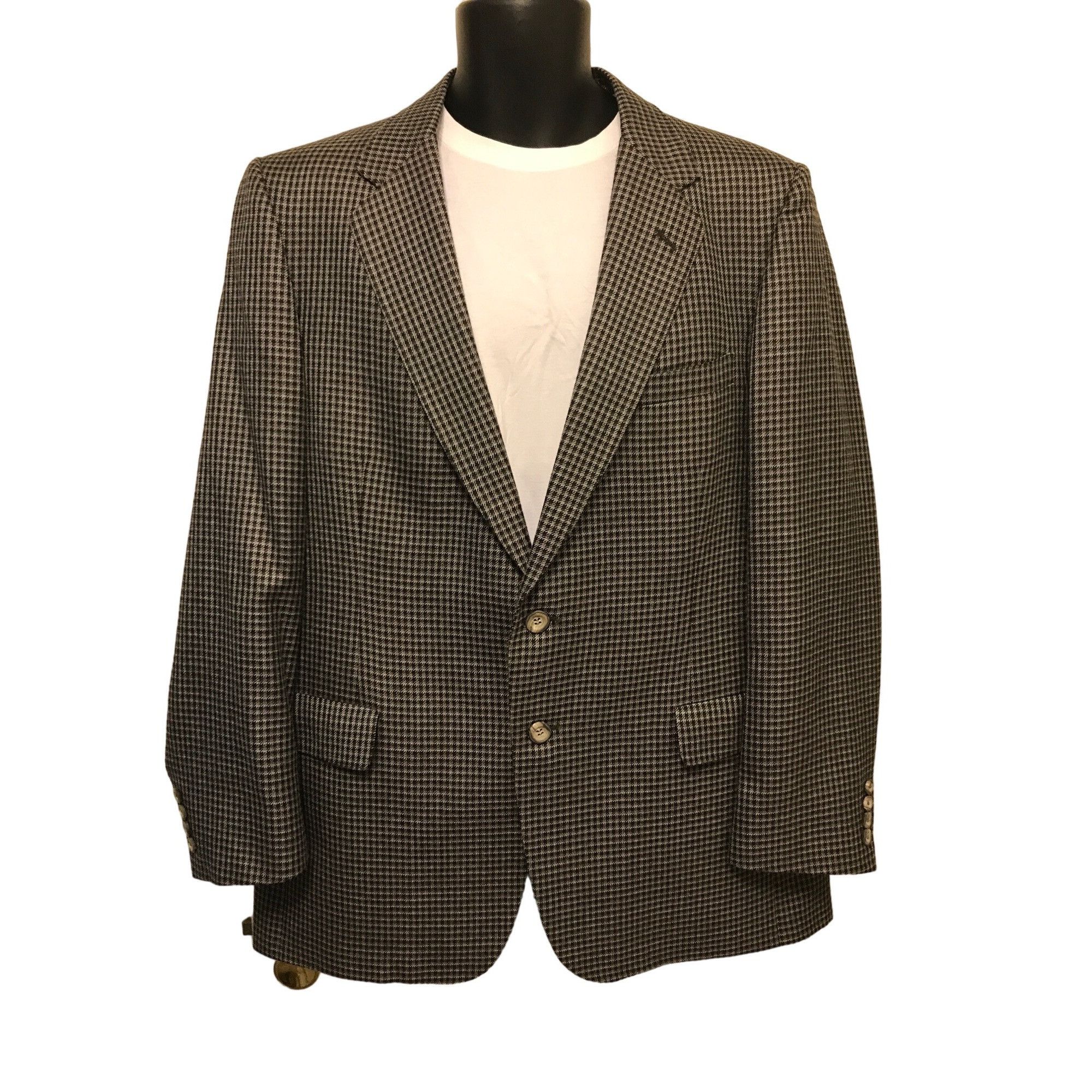 Lanvin Lanvin Paris-New York Men' s Gray/Wine Tweed Wool Blazer Size 42R - 1 Thumbnail