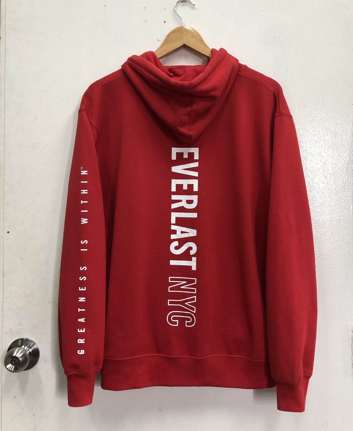 Everlast EVERLAST NYC Sweatshirt Hoodie With Logo Print Red Size US L / EU 52-54 / 3 - 10 Thumbnail