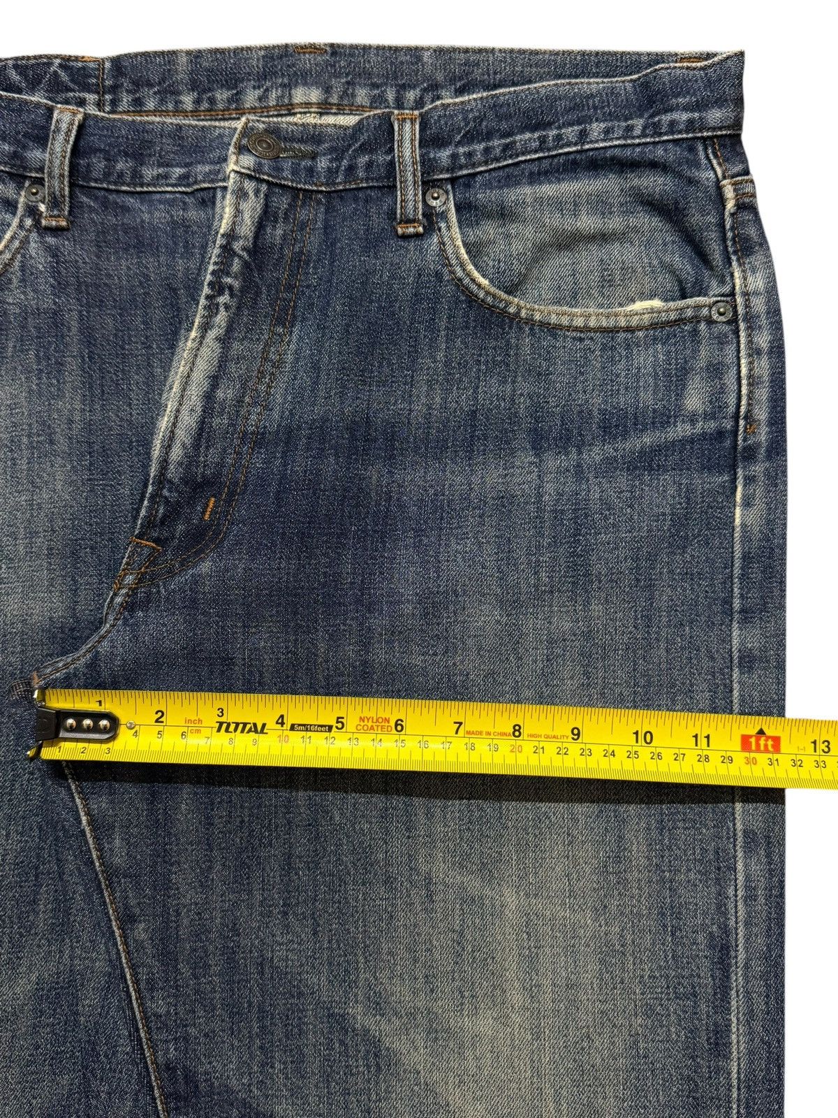 Kapital Vintage Y2K Japanese Brand Blue Faded Wash Whiskers Wide Leg Size US 34 / EU 50 - 11 Thumbnail