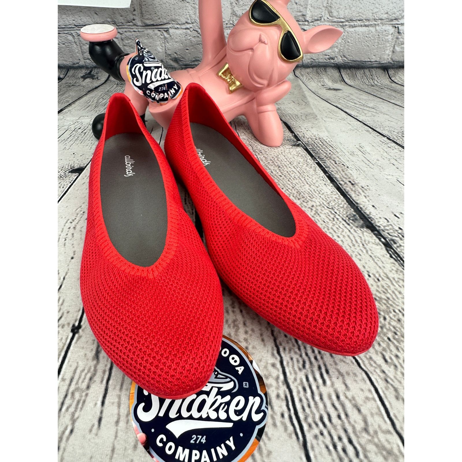 Allbirds Allbirds Tree Breezers Womens 7 Red Slip On Ballet Flats Size US 7 / IT 37 - 2 Thumbnail