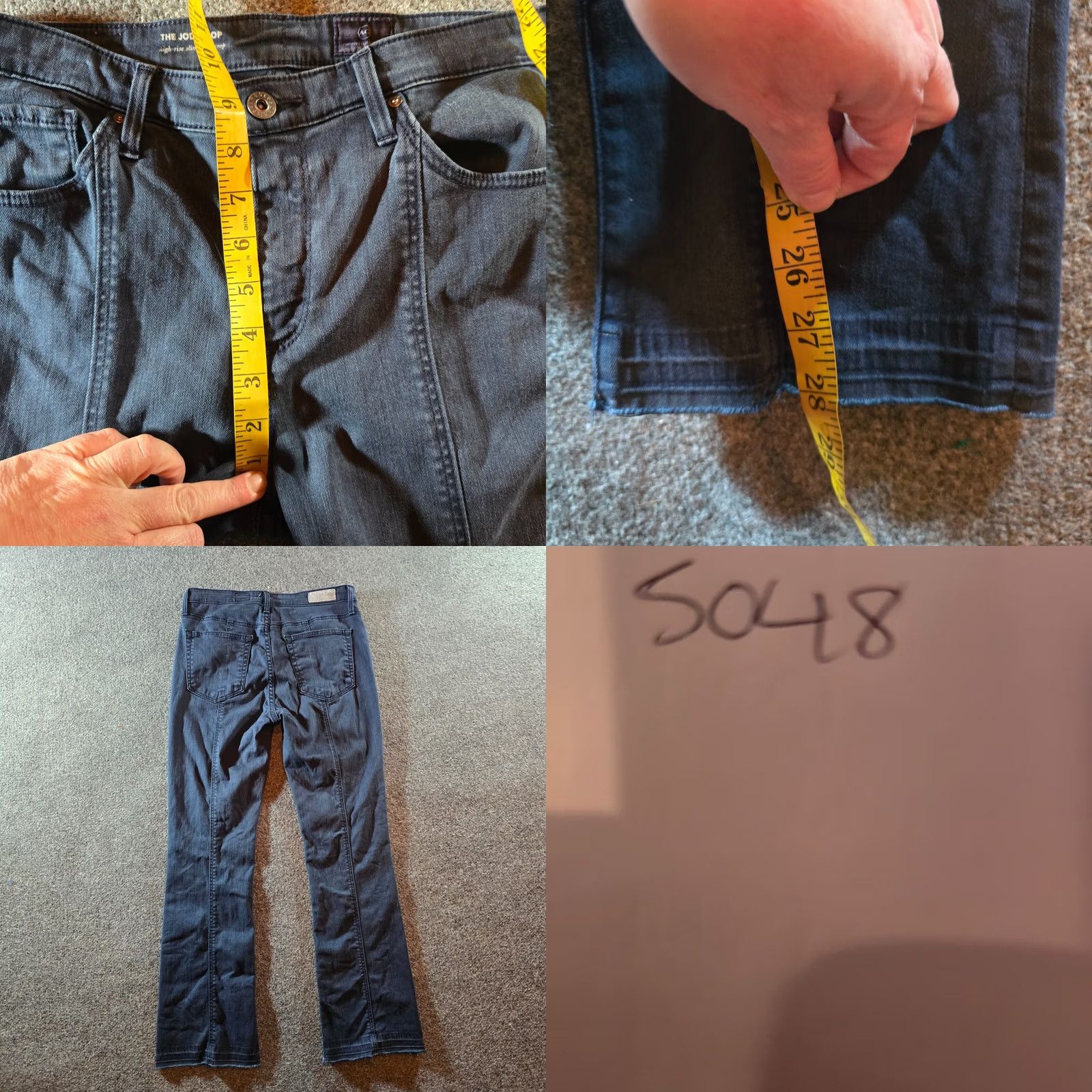 Vintage AG Adriano Goldschmied Jeans Women 27 Jodi Cropped High Rise Slim Flare Casual Jeans Size 27" / US 4 / IT 40 - 8 Thumbnail