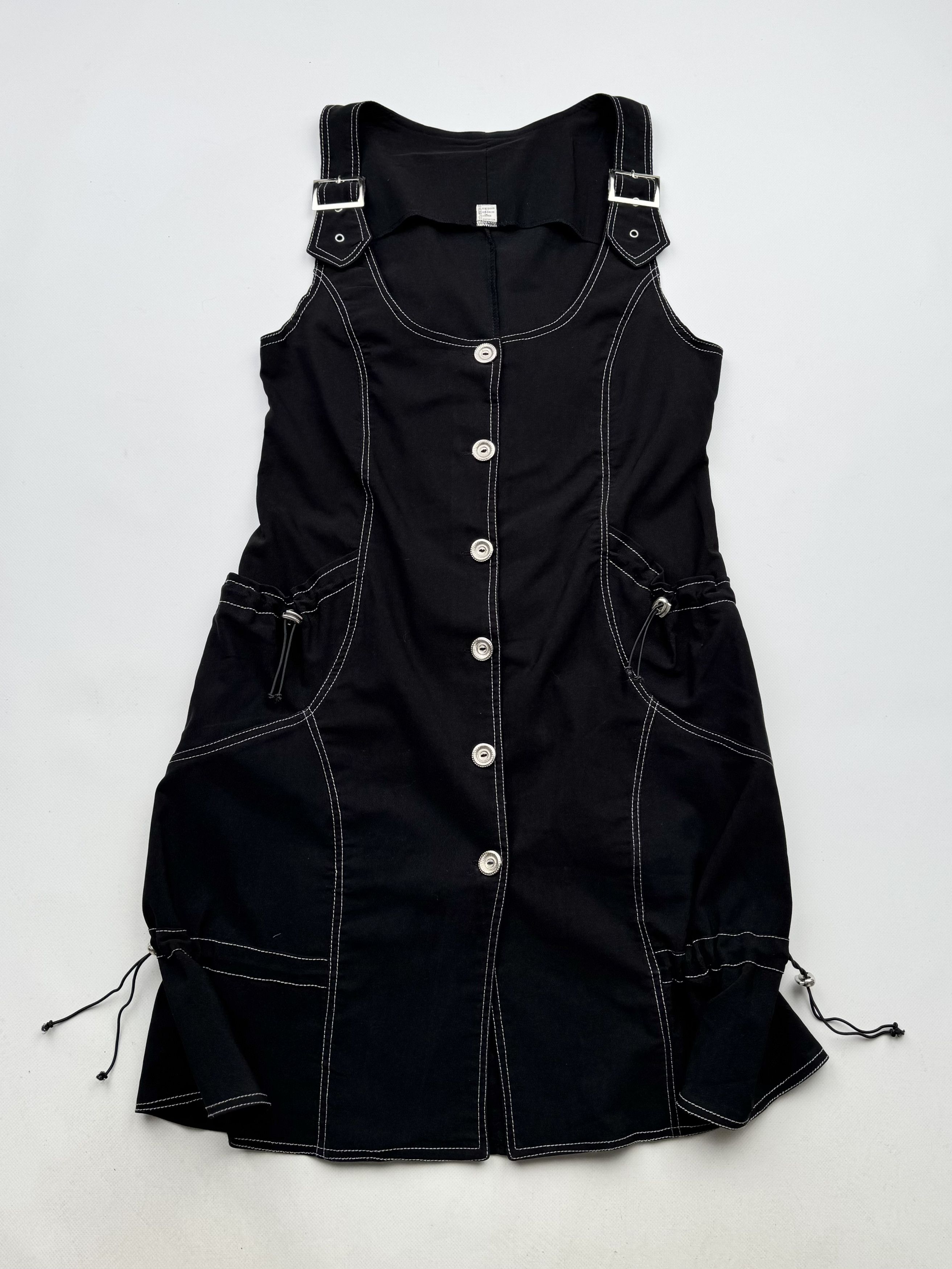 Vintage 90's Dress With Drawstrings and Belts B170(V8)E2 Size M / US 6-8 / IT 42-44 - 1 Thumbnail