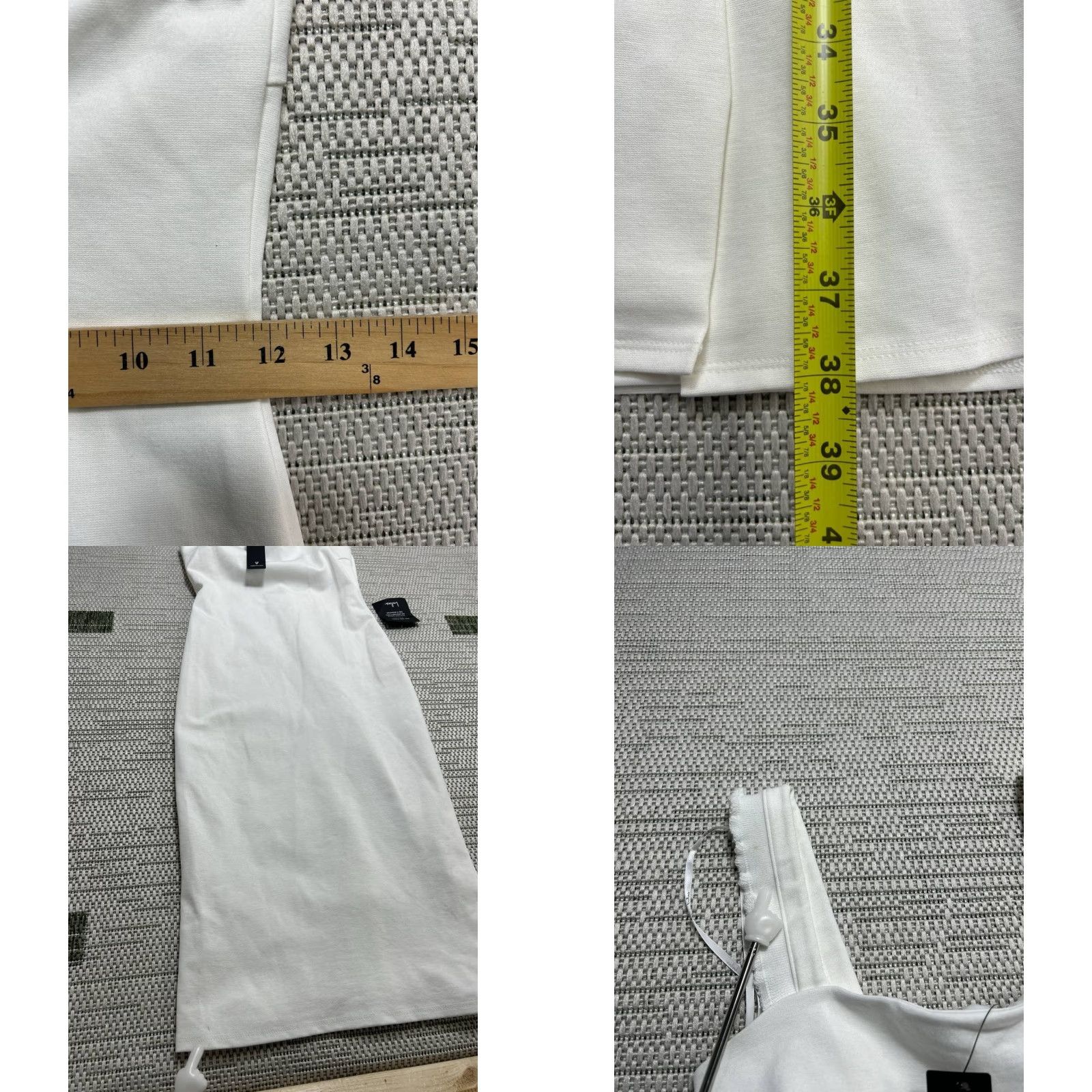 Lulus Lulus Bodycon Midi Dress Womens XS White Stretch Knit Square Neck Shirt? Size XS / US 0-2 / IT 36-38 - 8 Thumbnail