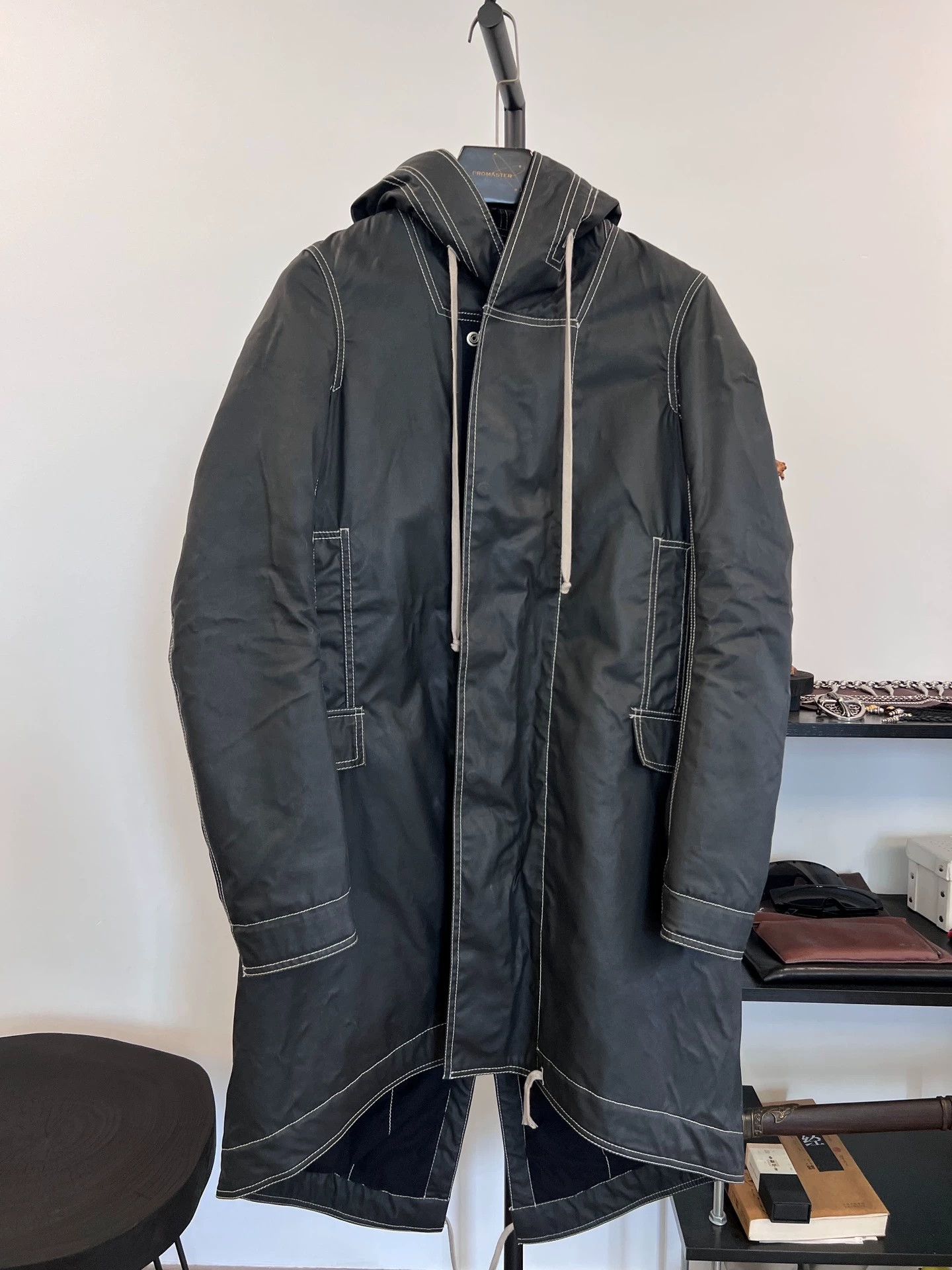 Rick Owens Rick Owens Dekshdw Waxed Topstitch Fishtail XS Parka Size US XS / EU 42 / 0 - 1 Thumbnail