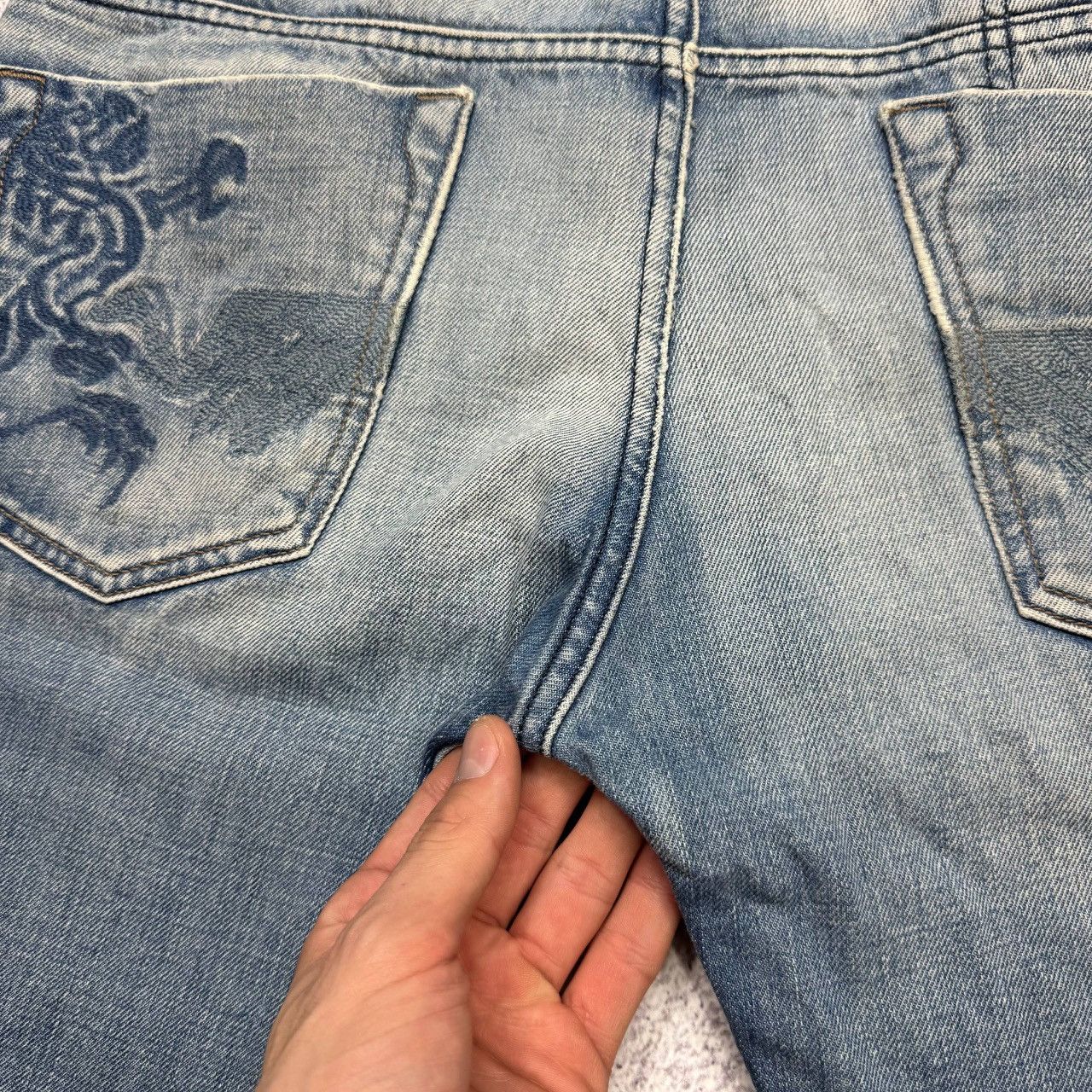 Diesel Diesel Industry Baggy Faded Big Logo Denim Jeans Mens 33 Size US 33 - 14 Thumbnail