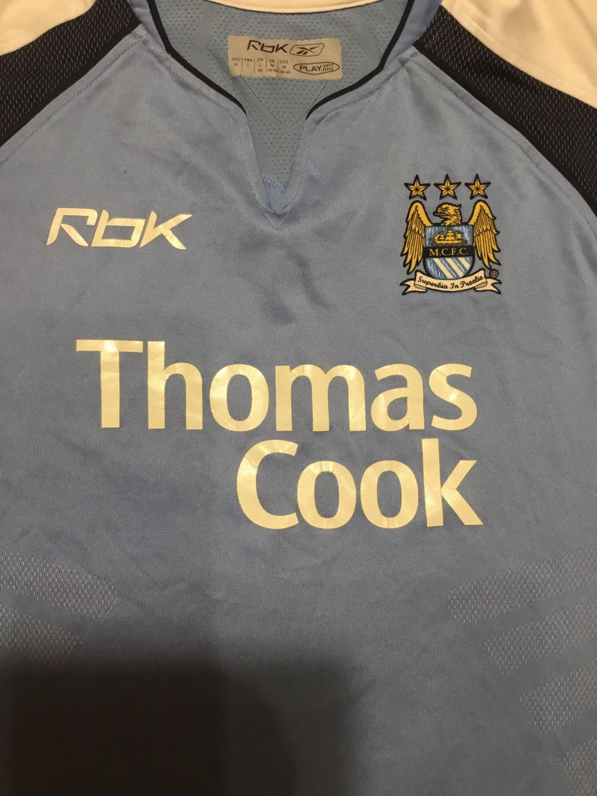 Reebok Manchester City 06/07 Home Football Shirt RBK Reebok Men's M Size US M / EU 48-50 / 2 - 4 Thumbnail