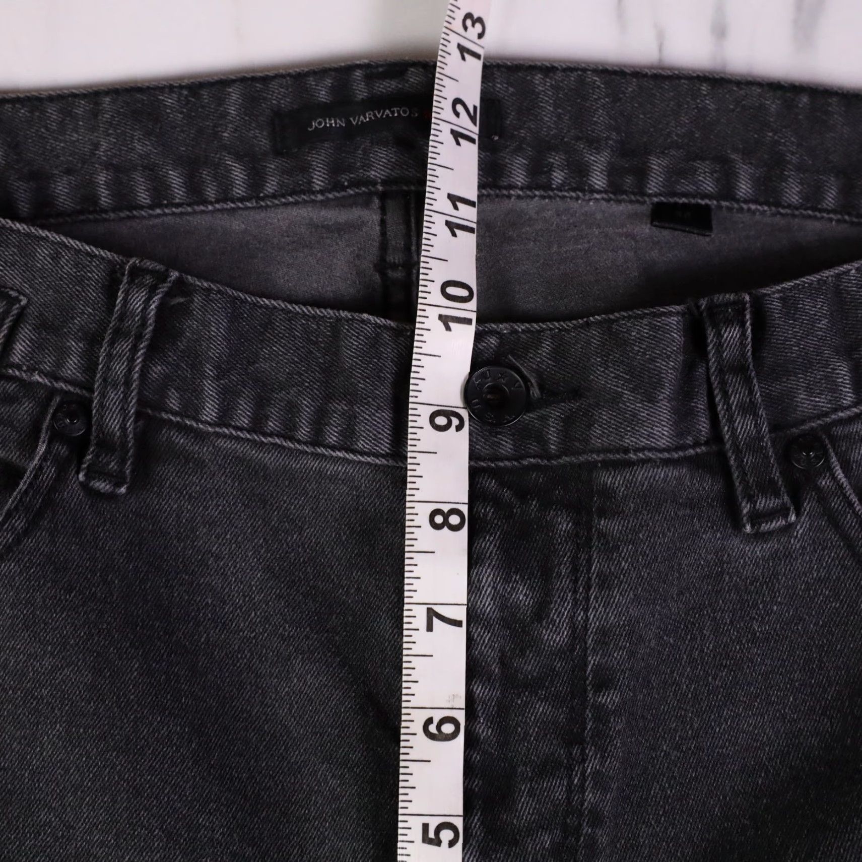 John Varvatos John Varvatos Jeans Mens 36 Black Washed Slim Straight 5 Pocket Denim USA Size US 36 / EU 52 - 6 Thumbnail
