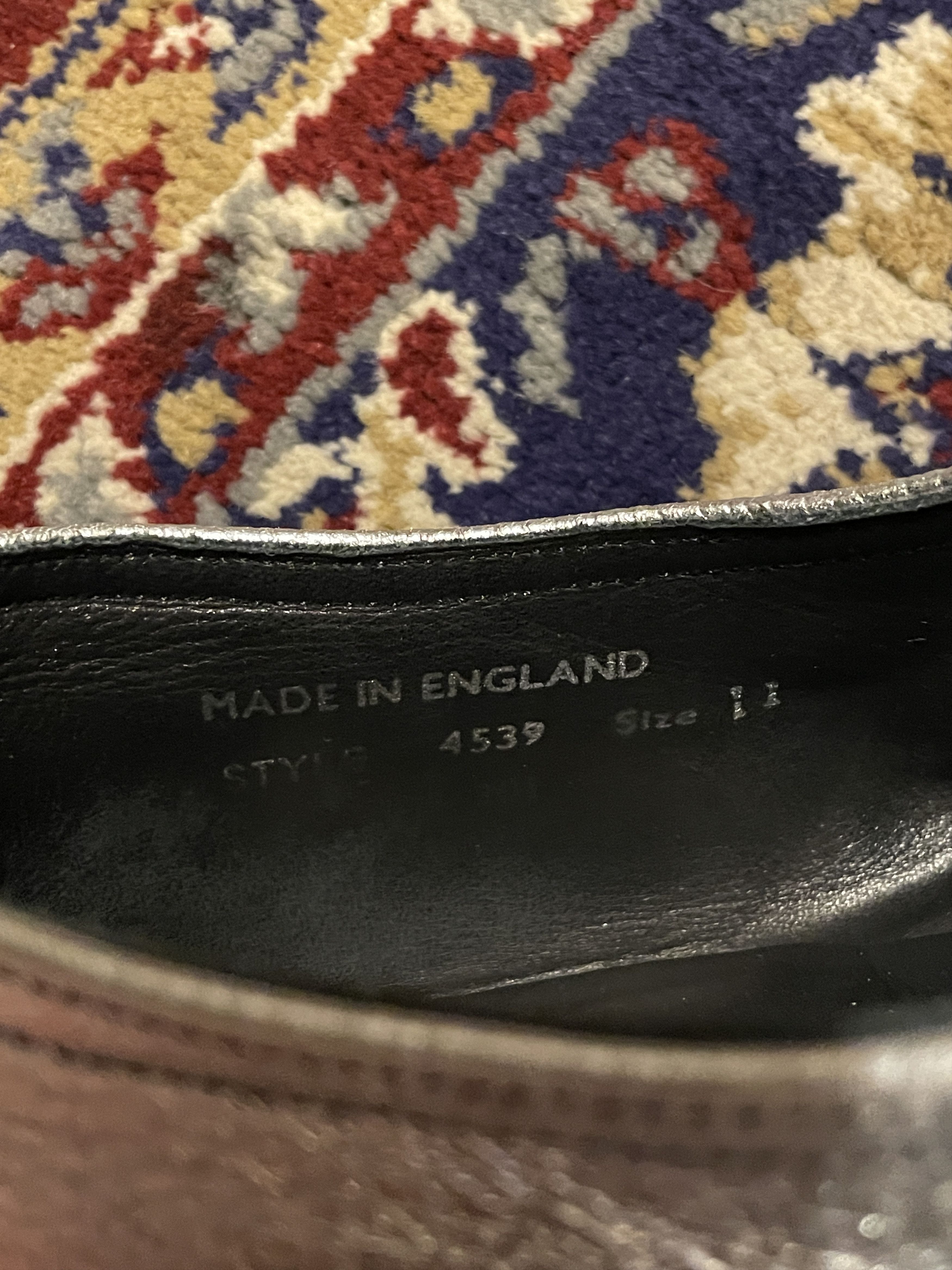 George Cox Popboy Silver Pebble Leather RARE Size US 12 / EU 45 - 6 Thumbnail