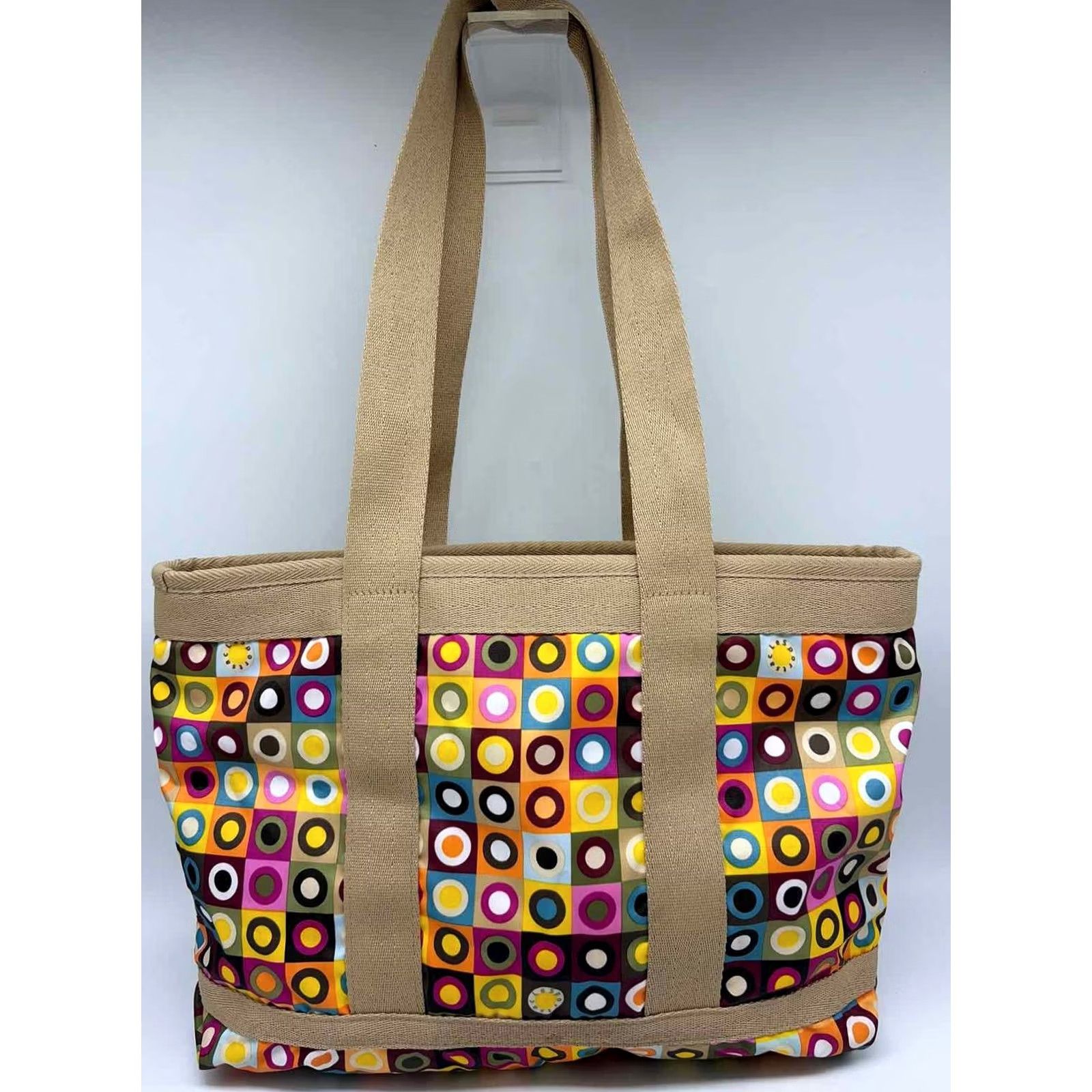 LeSportsac VINTAGE Lesportsac Tan Tote Bag Size ONE SIZE - 2 Thumbnail