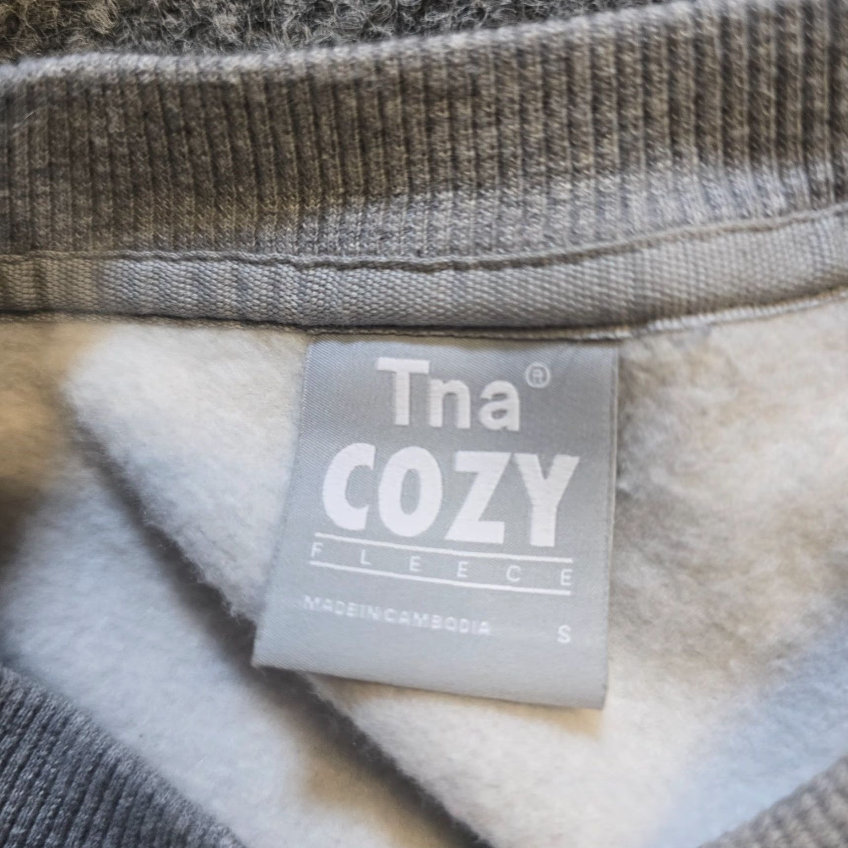 TNA TNA Sweatshirt Womens Size S Gray Cozy Fleece Long Sleeve Capsule Lounge Pullover Crew Neck Regular Fit Logo Size S / US 4 / IT 40 - 4 Thumbnail