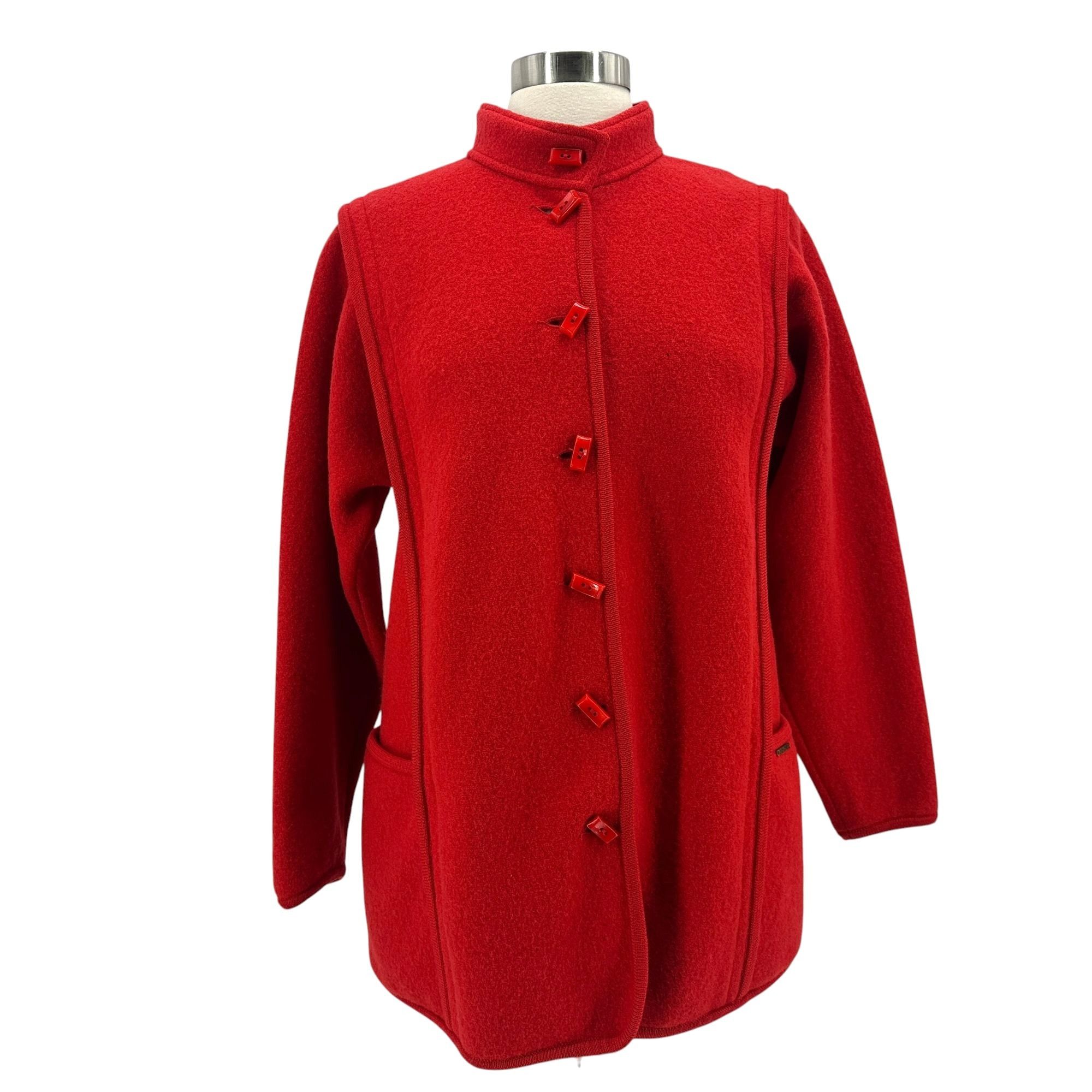 Other Vintage Geiger Womens Medium / 8 / 40 Jacket Boiled Wool Red Size M / US 6-8 / IT 42-44 - 1 Thumbnail