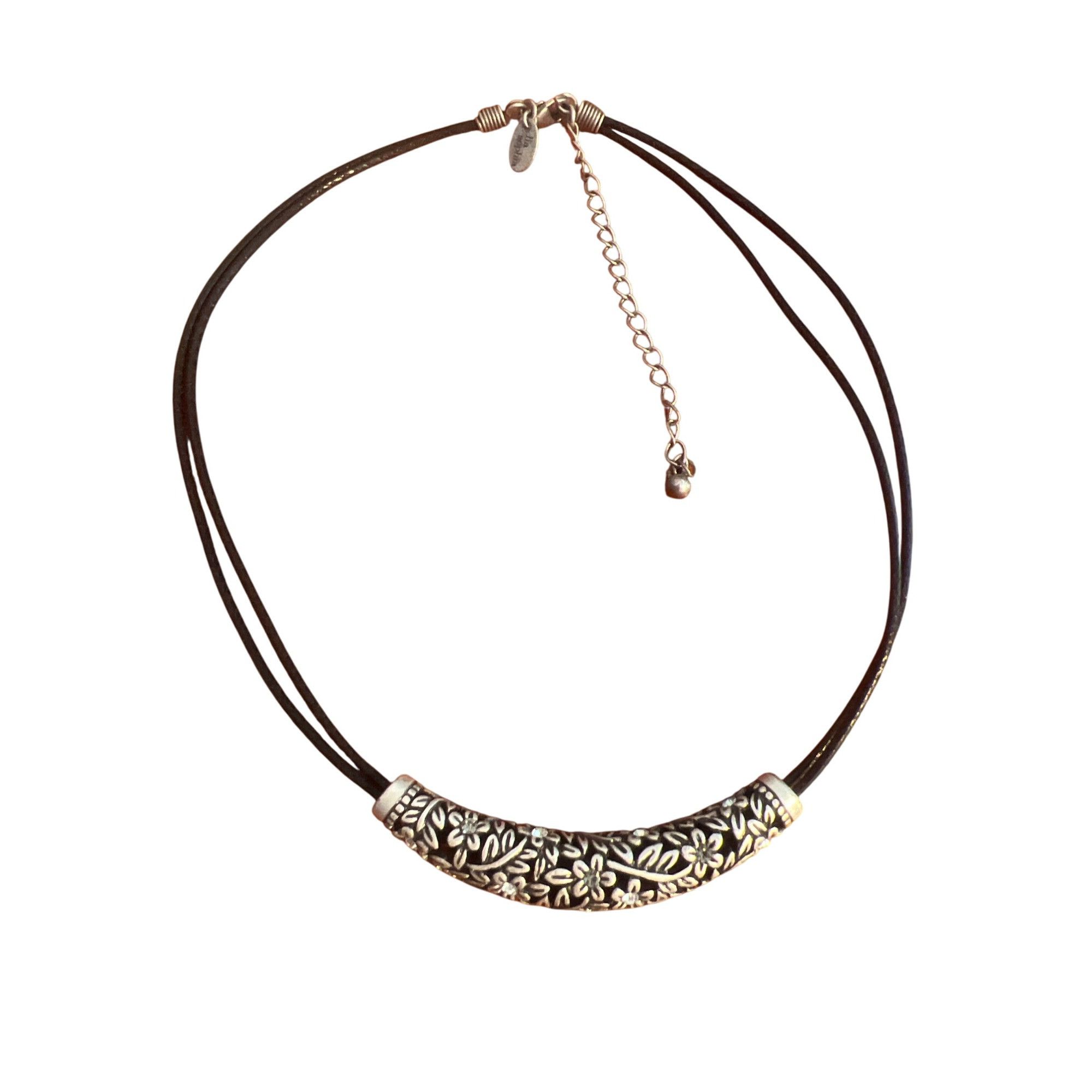Other Lia Sophia Magnolia Necklace Bar Slide Flowers Rhinestones B Size ONE SIZE - 1 Thumbnail