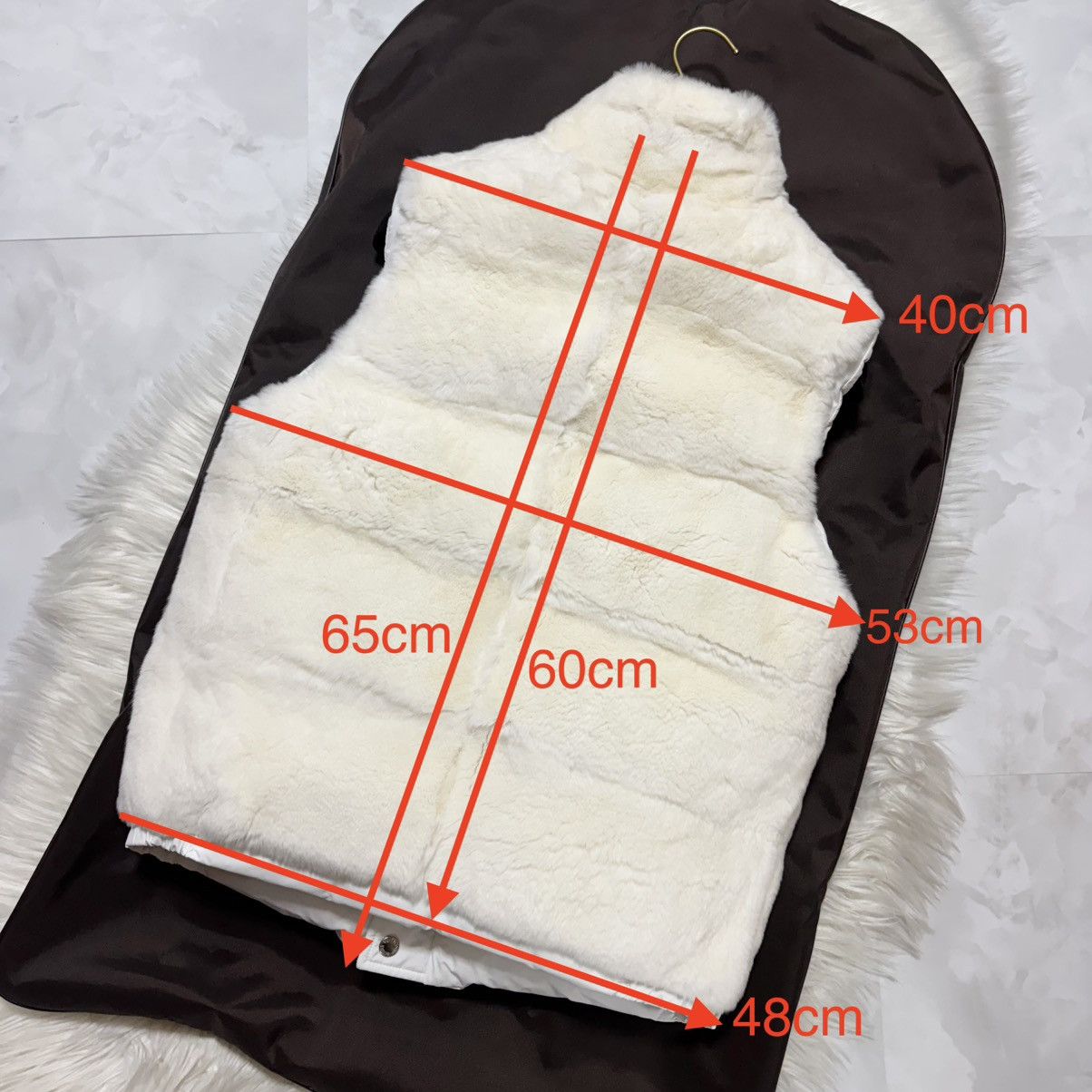 Runway Louis Vuitton Rabbit Fur Reversible Down Vest