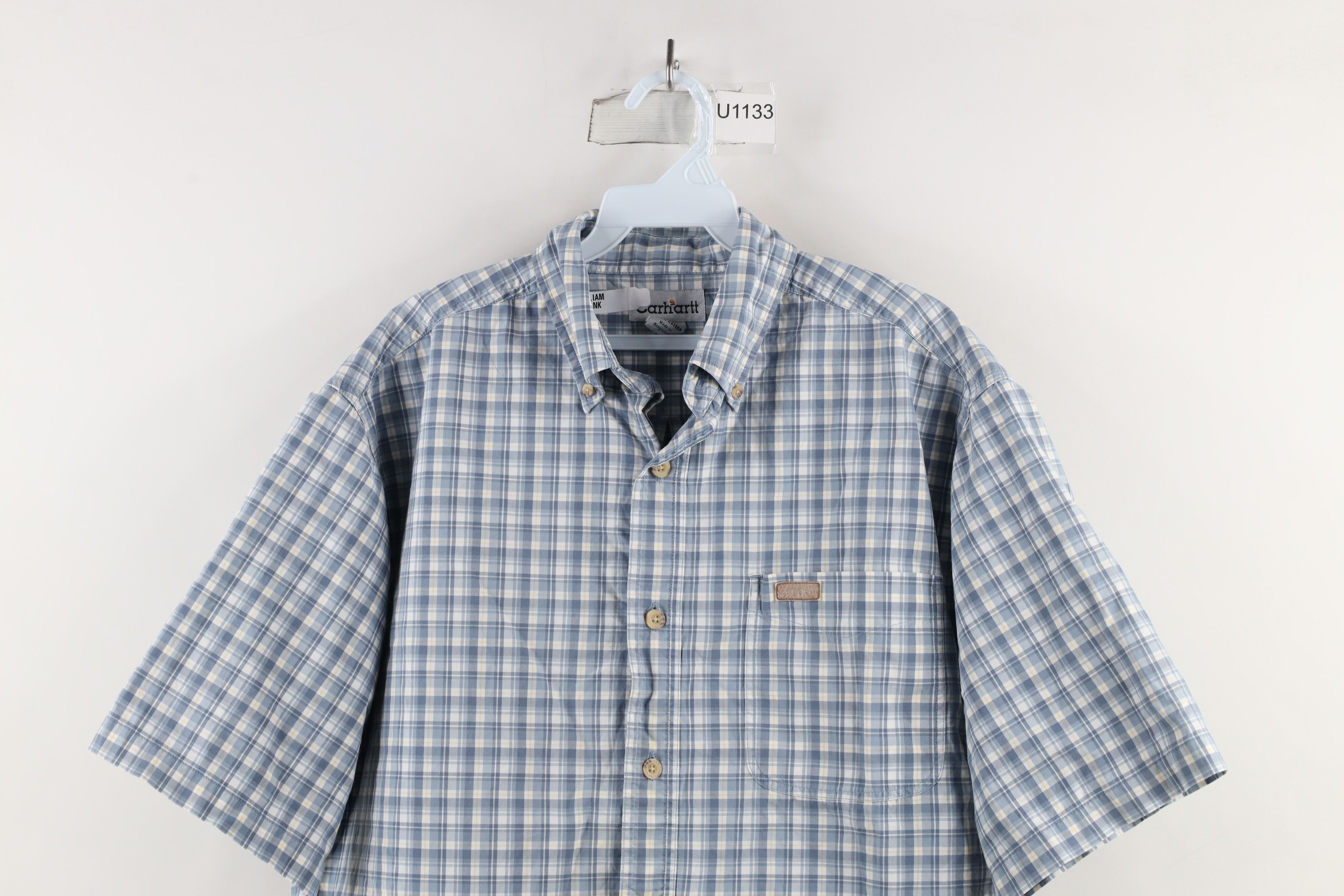Carhartt × Vintage Vintage Carhartt Short Sleeve Collared Button Down Shirt Size US M / EU 48-50 / 2 - 2 Thumbnail