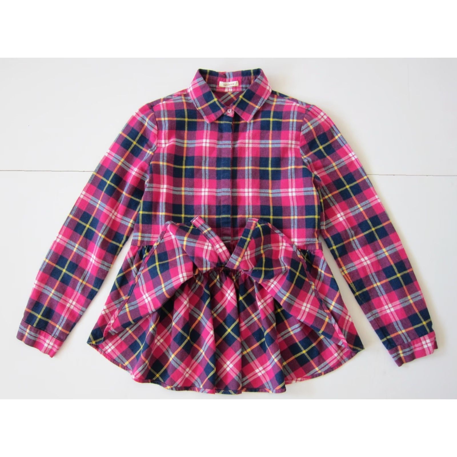 Vintage Sundance Blouse Plaid Button Down 100% Cotton Flannel Pink Small Women Size S / US 4 / IT 40 - 6 Thumbnail