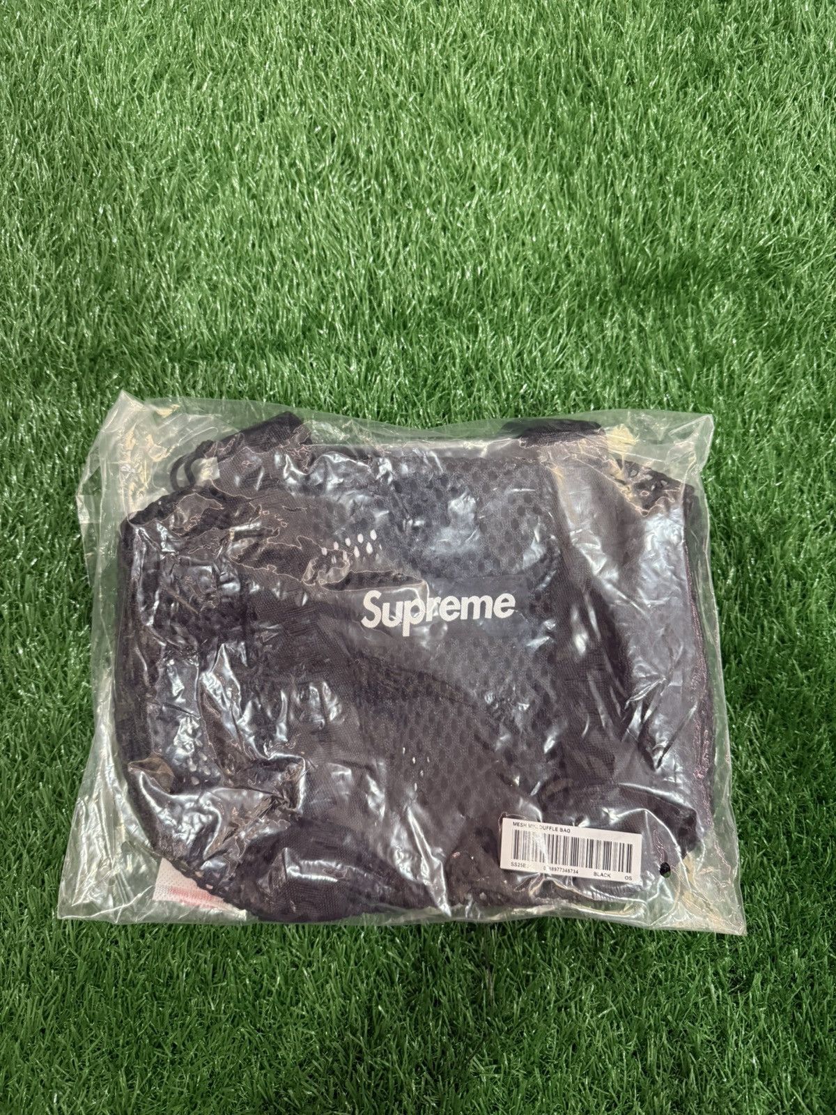 Supreme Black Mesh Mini Duffle Bag (Ss25), Men's