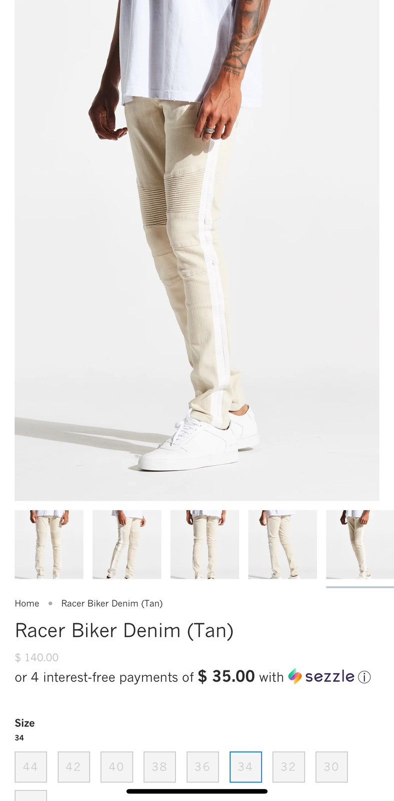Embellish Embellish Racer Biker Denim Jeans - Size 34 Size US 34 / EU 50 - 12 Thumbnail
