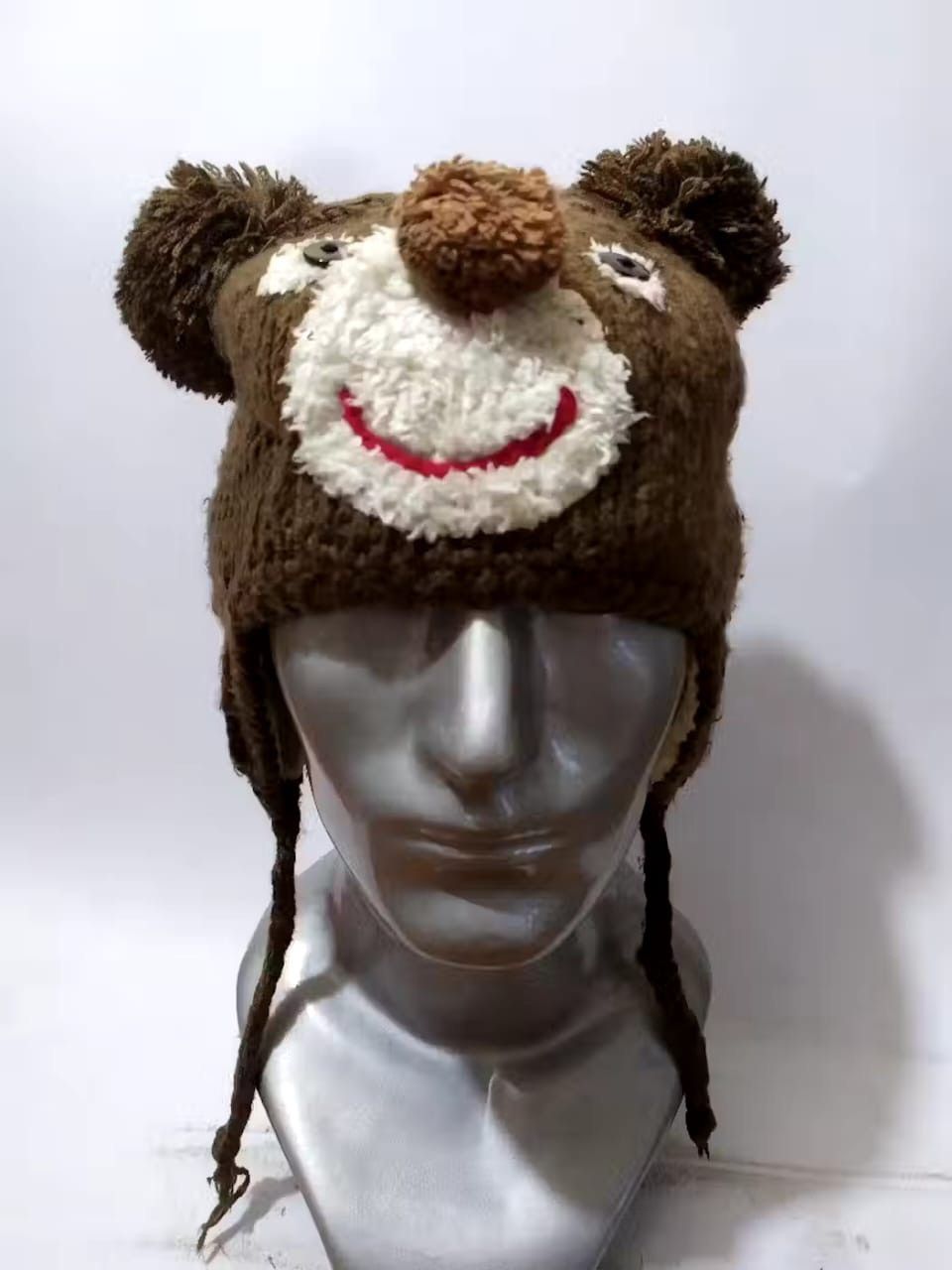 image of Avant Garde Bear Cartoon Nice Design Hats Core Fashion in Brown, Men's