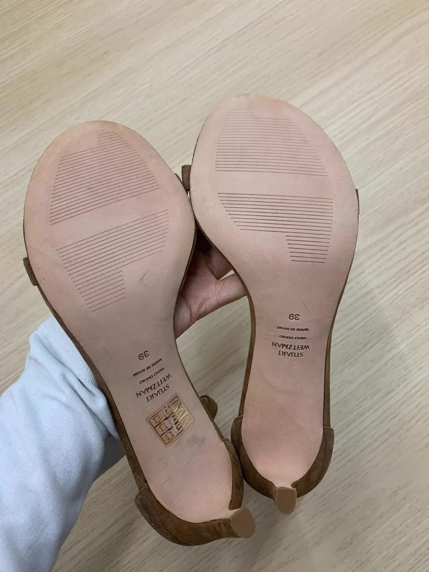 Stuart Weitzman Stuart Weitzman Khaki Strappy Heel Sandal Size 39 New Size US 8.5 / IT 38.5 - 4 Thumbnail