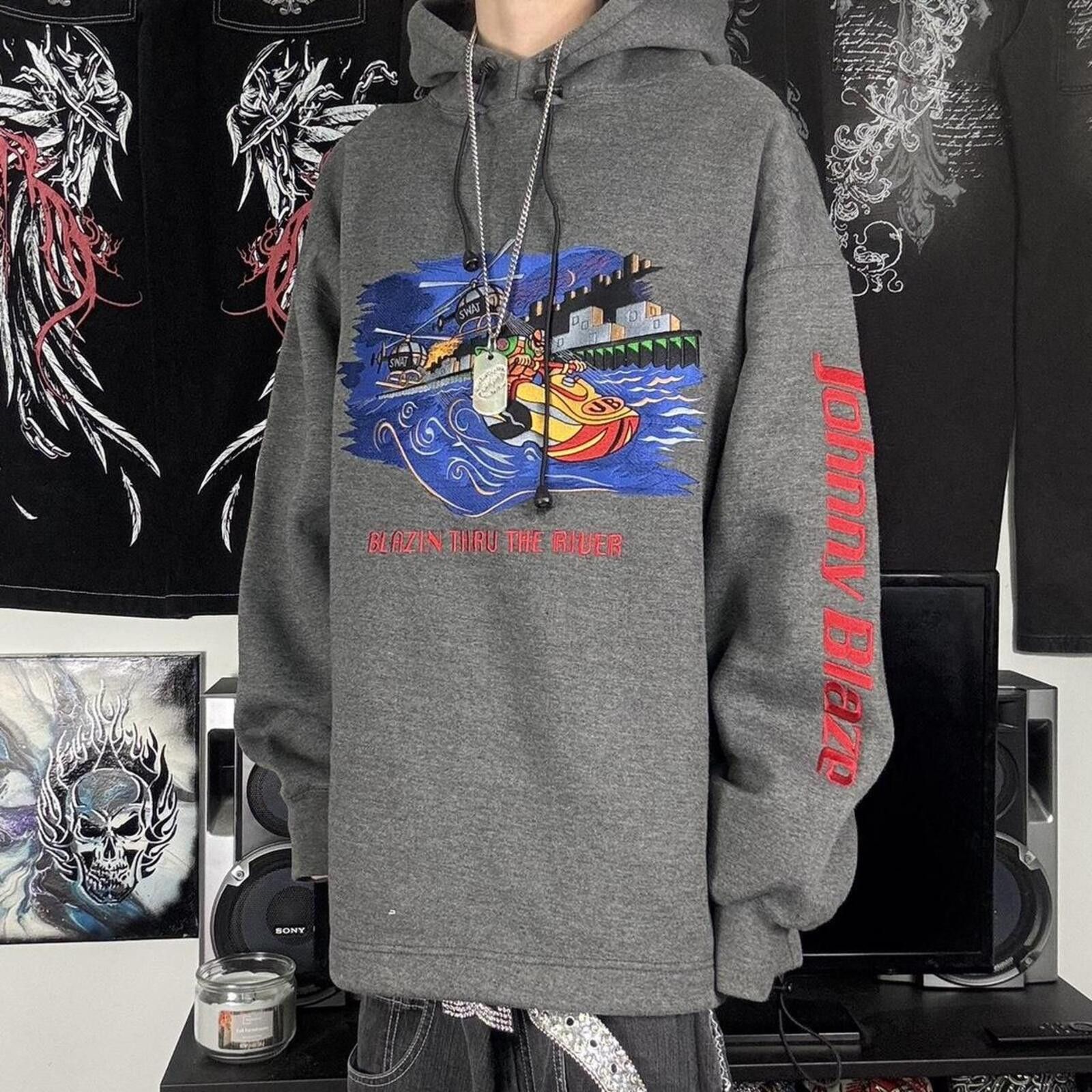 Southpole Johnny Blaze Y2K Grunge Alternative Hoodie Size US XXL / EU 58 / 5 - 1 Thumbnail
