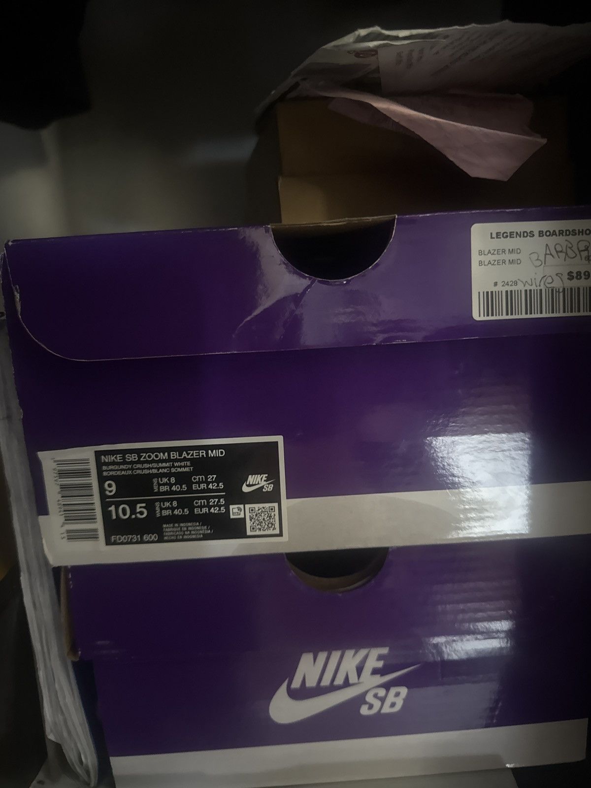 Nike Nike sb blazer mid burgundy Size US 9 / EU 42 - 7 Thumbnail
