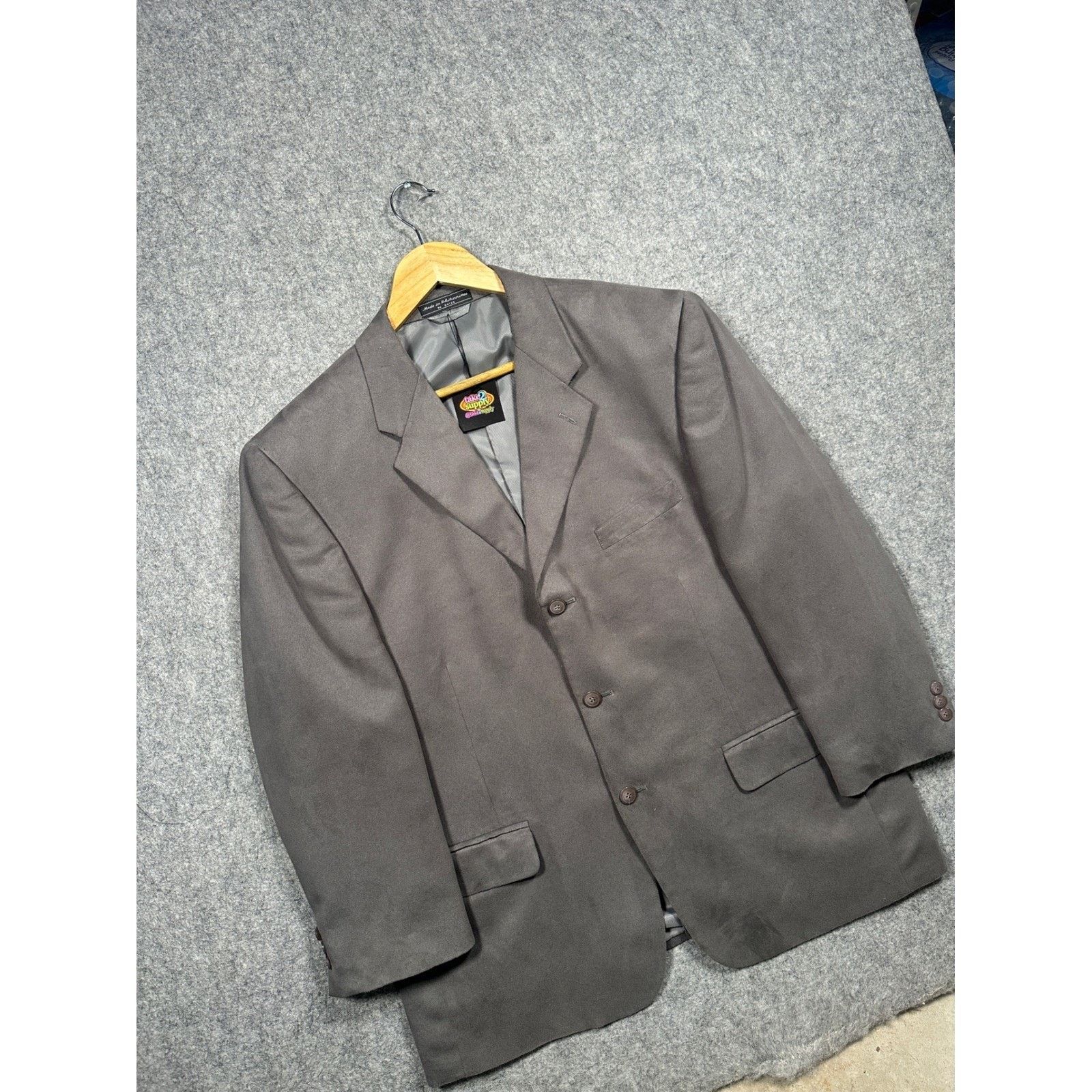 Other Jeffrey Banks SupraSuede Grey Blazer Coat Mens Size 44S Size 44S - 5 Thumbnail