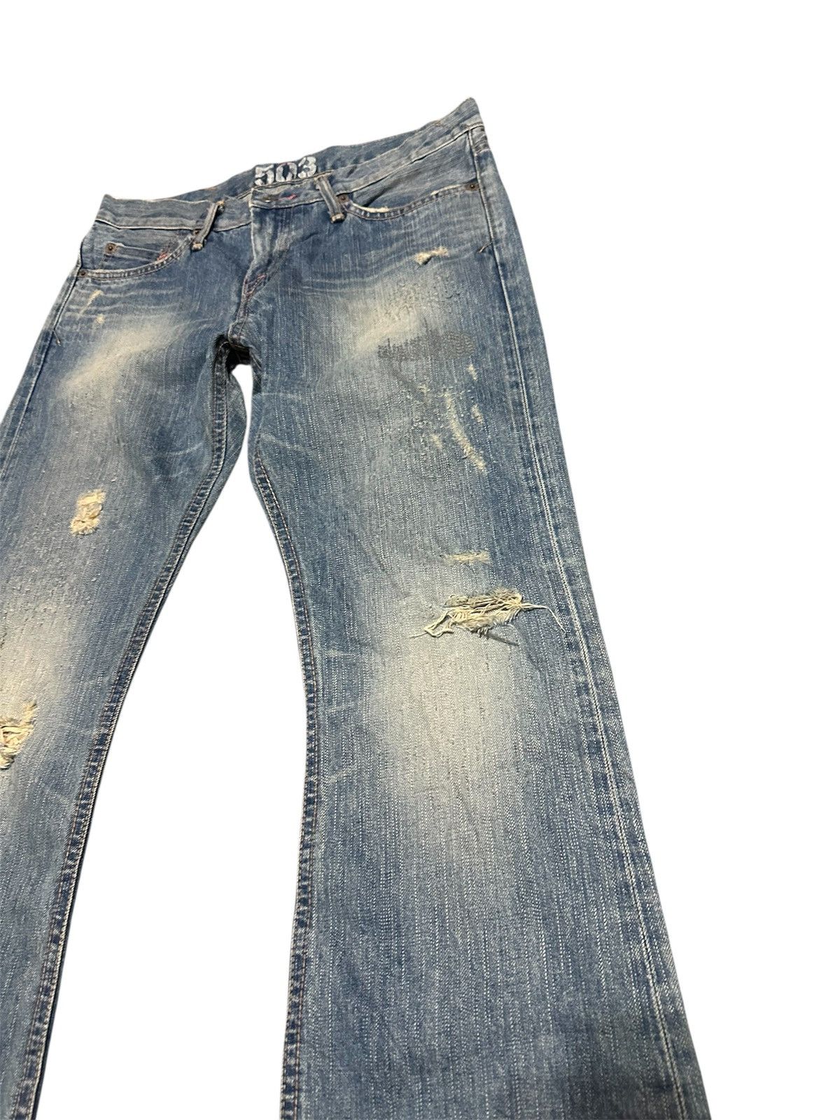 Edwin Vintage 90s Edwin 503 Rude Flare Bell Bottom Bootcut Jeans Size US 31 - 4 Thumbnail