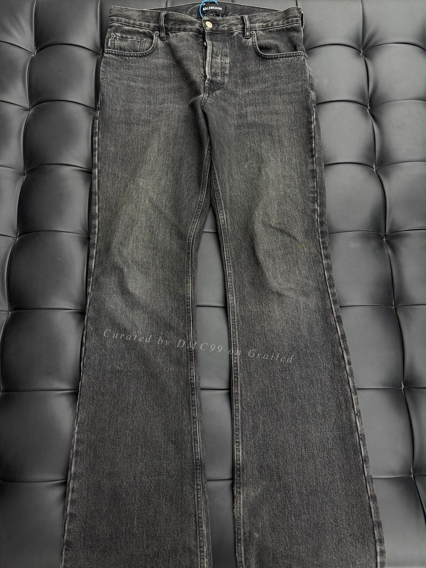 Balenciaga Balenciaga Washed Black Flared Jeans Size US 32 / EU 48 - 1 Thumbnail