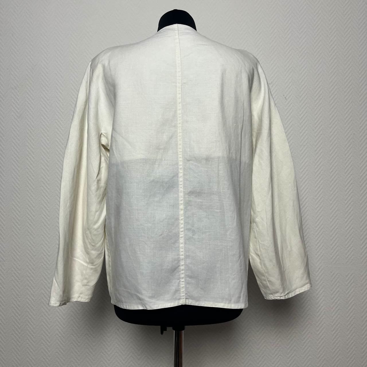 Weekend Max Mara Vintage Weekend Max Mara Linen White Jacket Size M Size M / US 6-8 / IT 42-44 - 10 Thumbnail