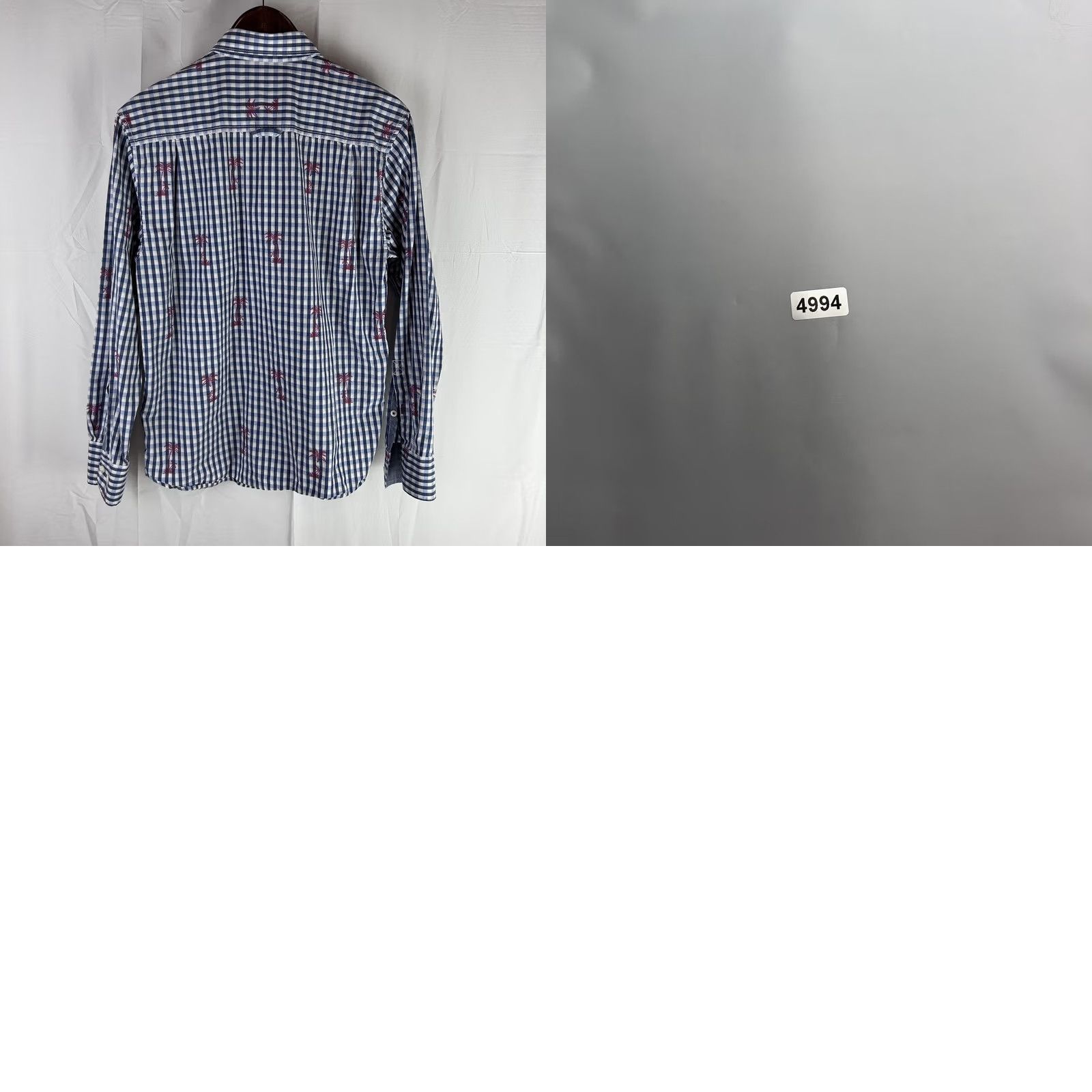 Tommy Bahama Tommy Bahama Shirt Mens S Blue White Gingham Palm Tree Button-Down Cotton Size US S / EU 44-46 / 1 - 8 Thumbnail
