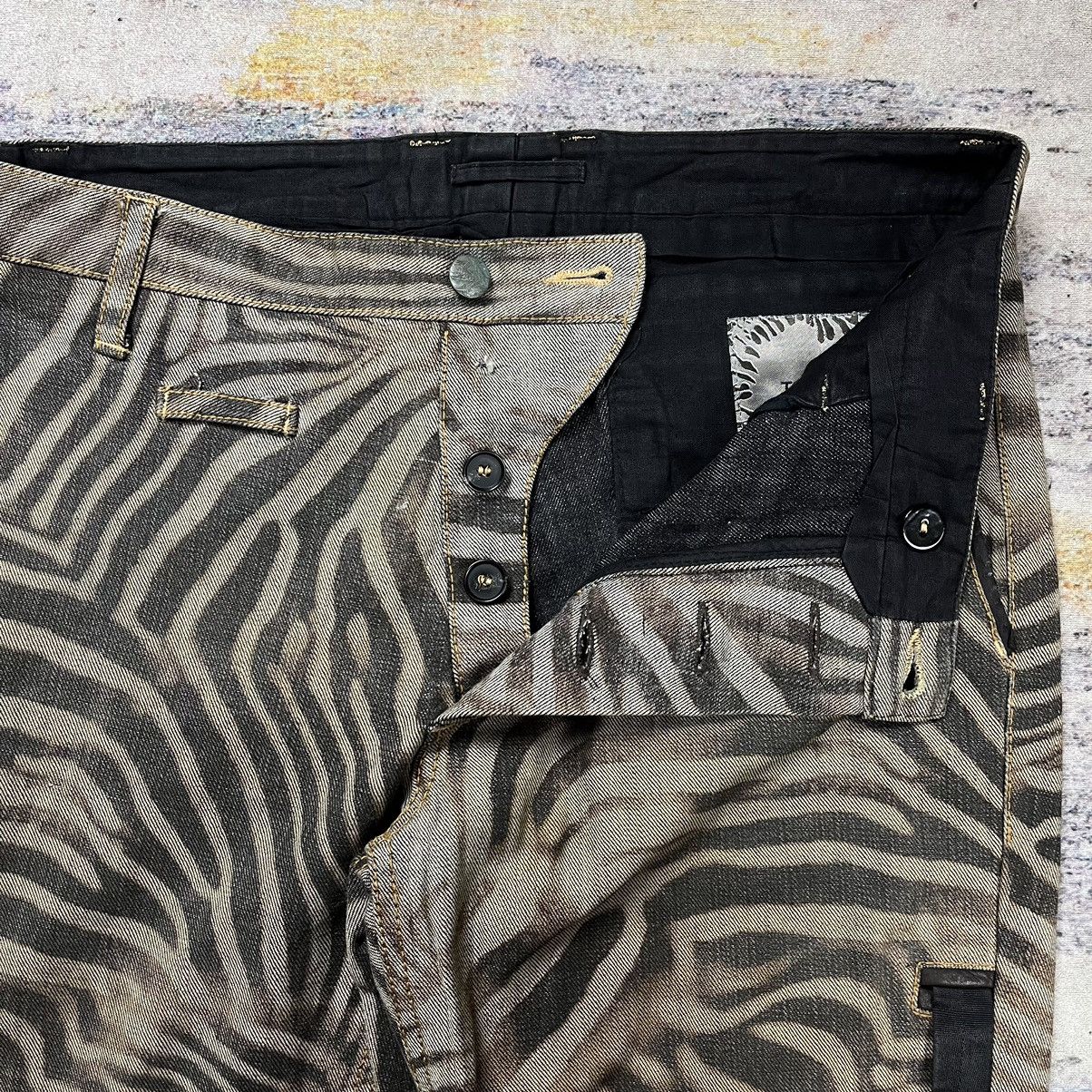 Hysteric Glamour × Tom Rebl Tom Rebl Zebra print denim pants Size US 33 - 15 Thumbnail