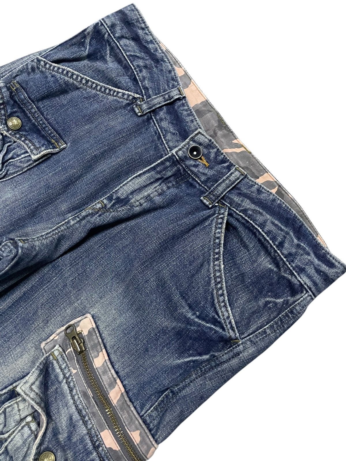 Hysteric Glamour ETBOITE Japan Cargo Flare Surplus Denim Jeans Size US 30 / EU 46 - 10 Thumbnail